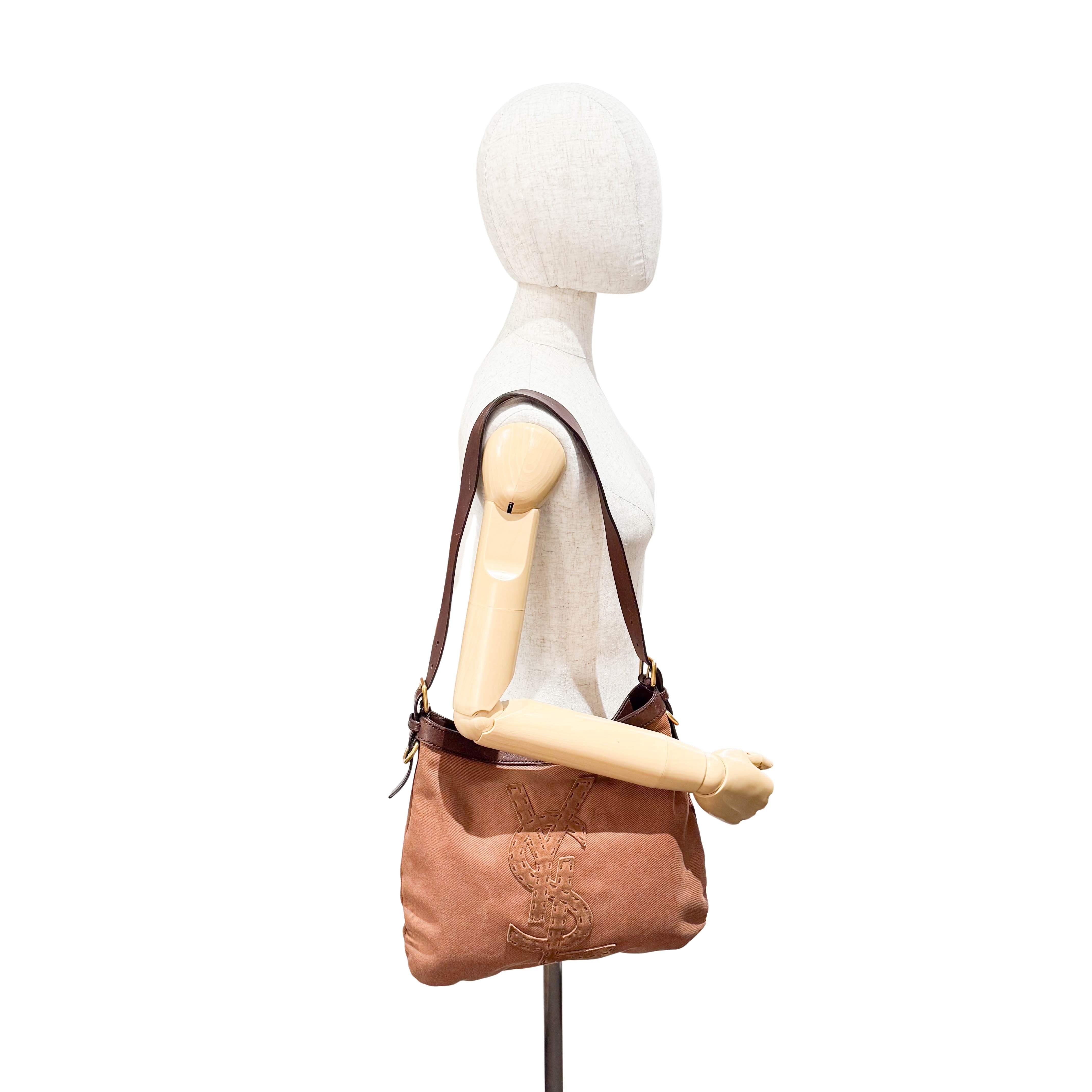 Brown Canvas Shoulder Bag