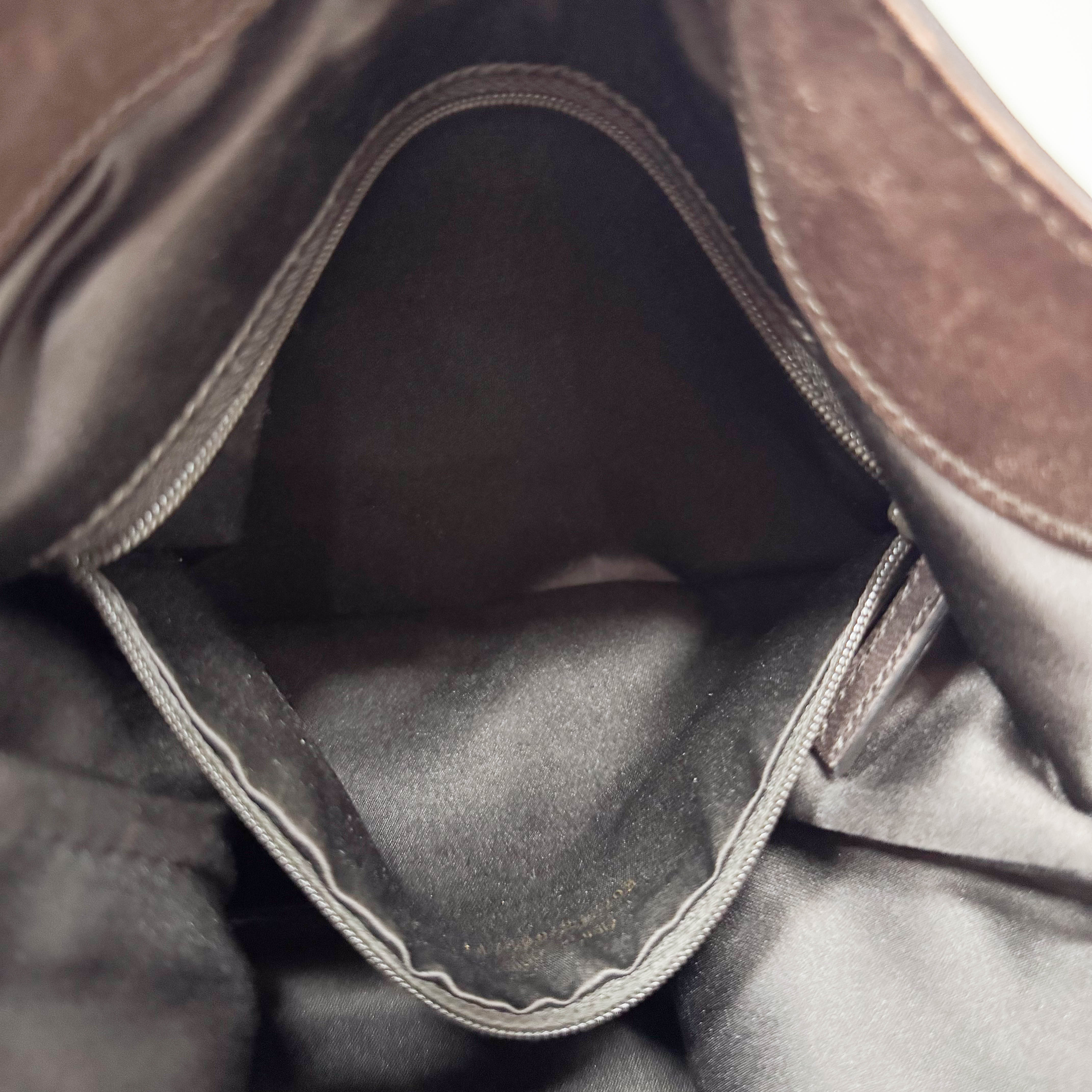 Brown Canvas Shoulder Bag