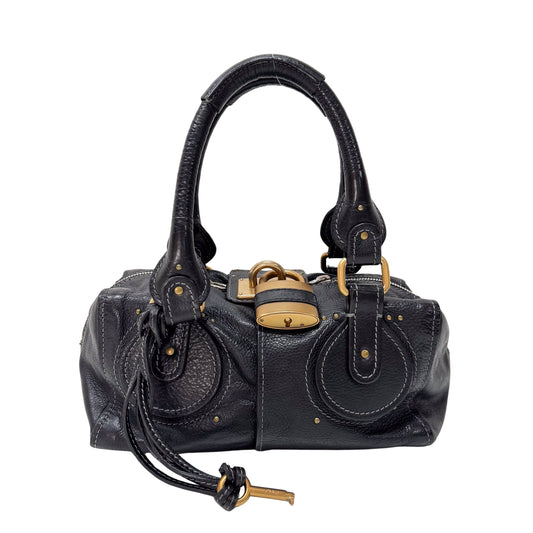 Paddington Black Leather Shoulder Bag