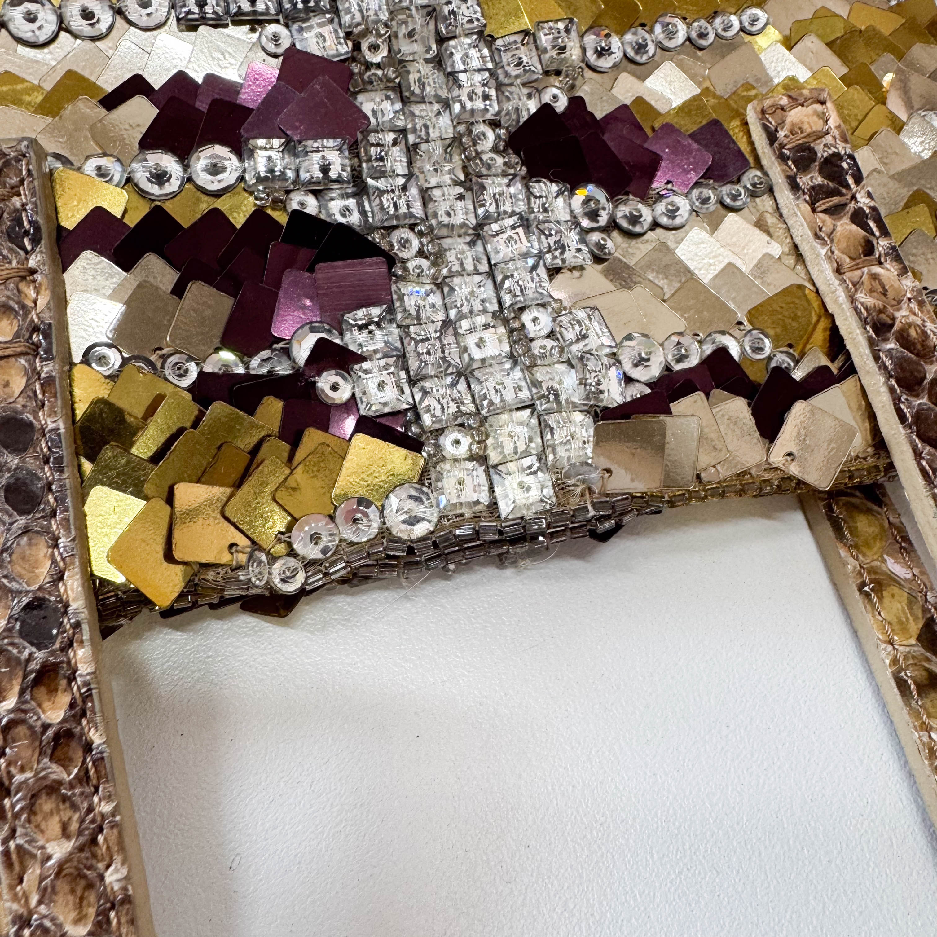 Archive Gold Sequin and Rhinestone Shoulder Bag