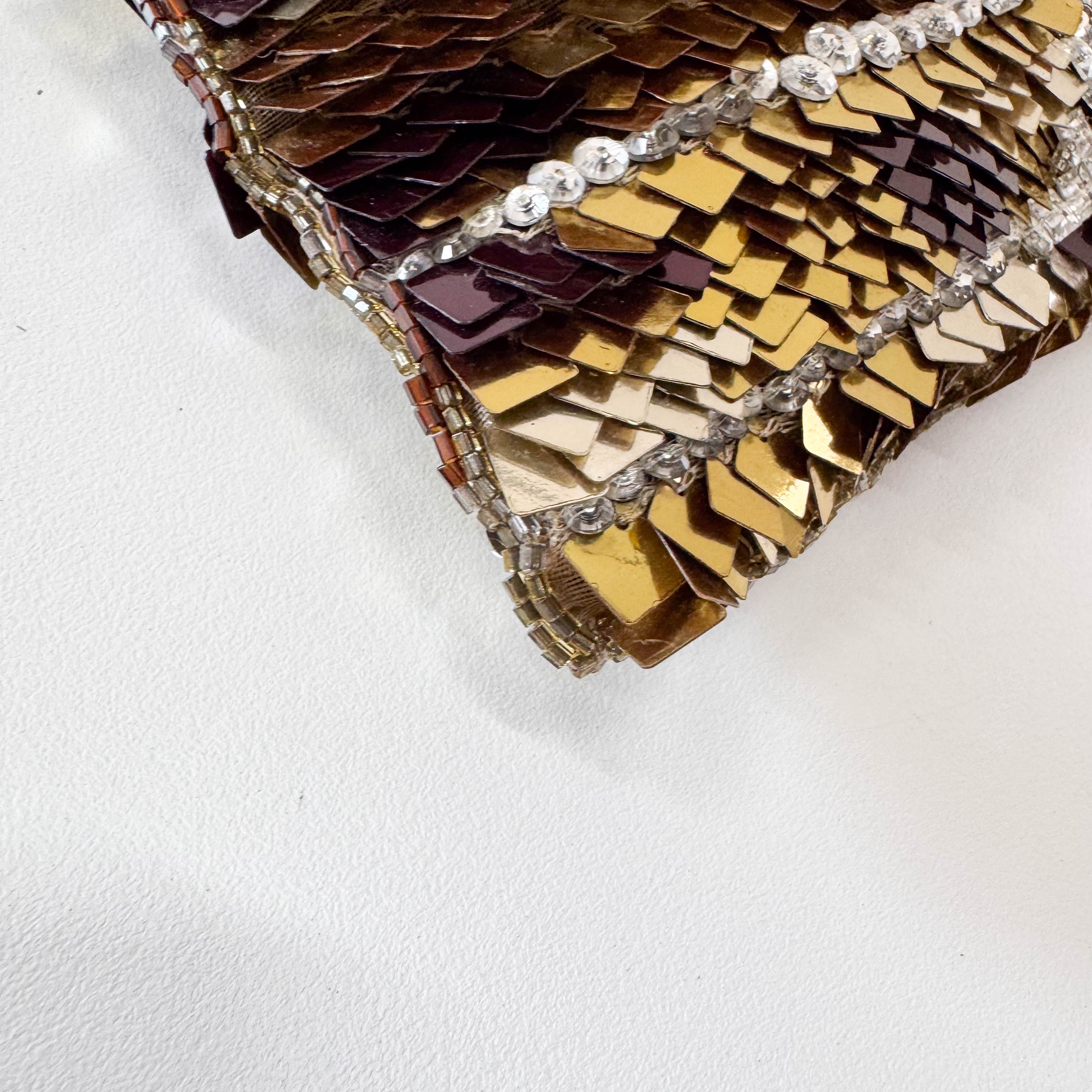 Archive Gold Sequin and Rhinestone Shoulder Bag