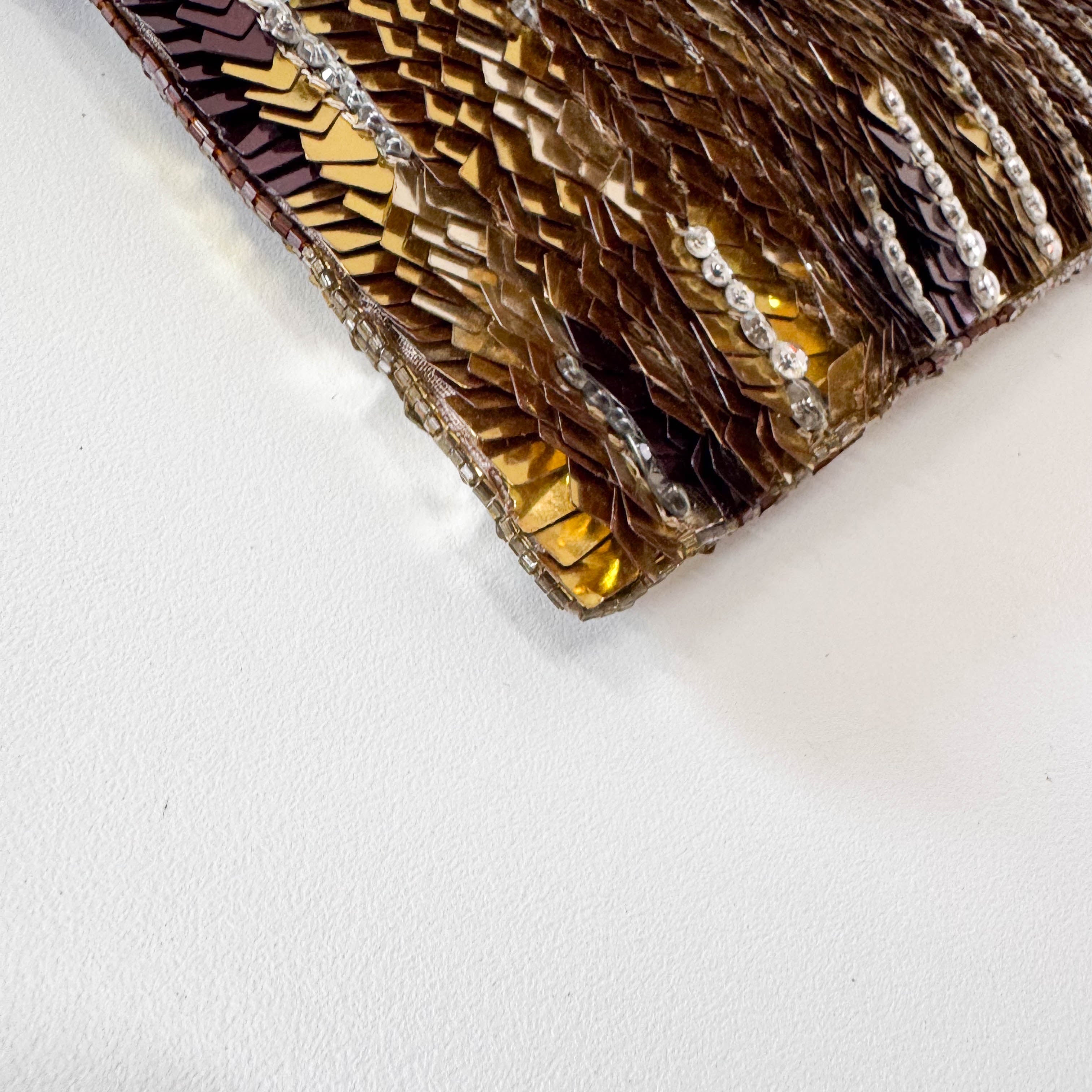 Archive Gold Sequin and Rhinestone Shoulder Bag