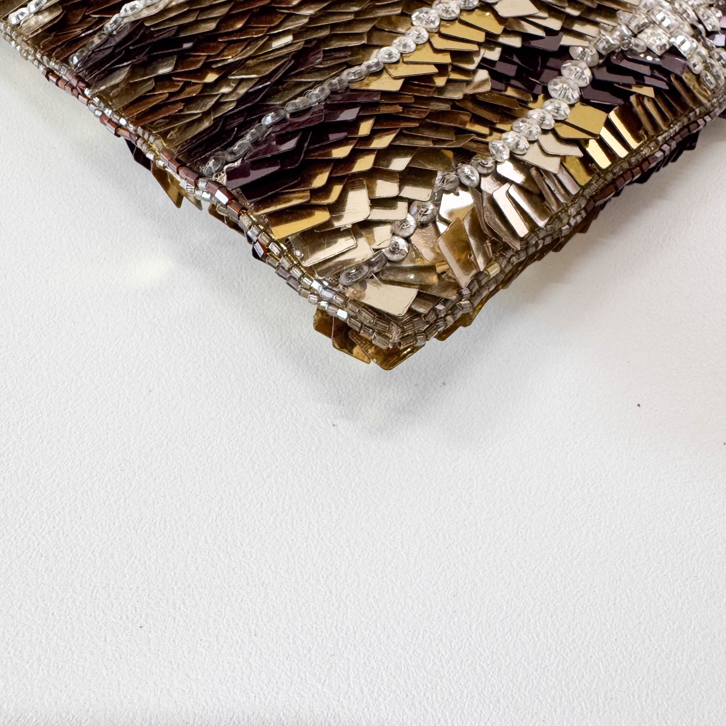 Archive Gold Sequin and Rhinestone Shoulder Bag