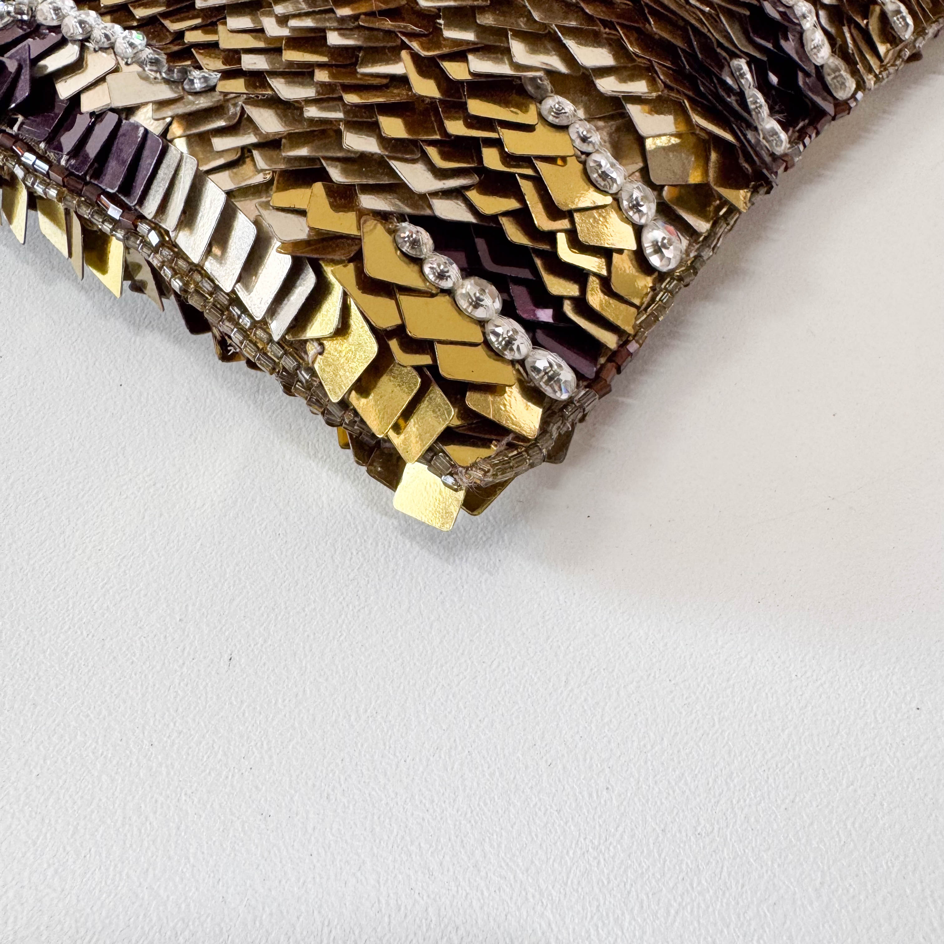 Archive Gold Sequin and Rhinestone Shoulder Bag