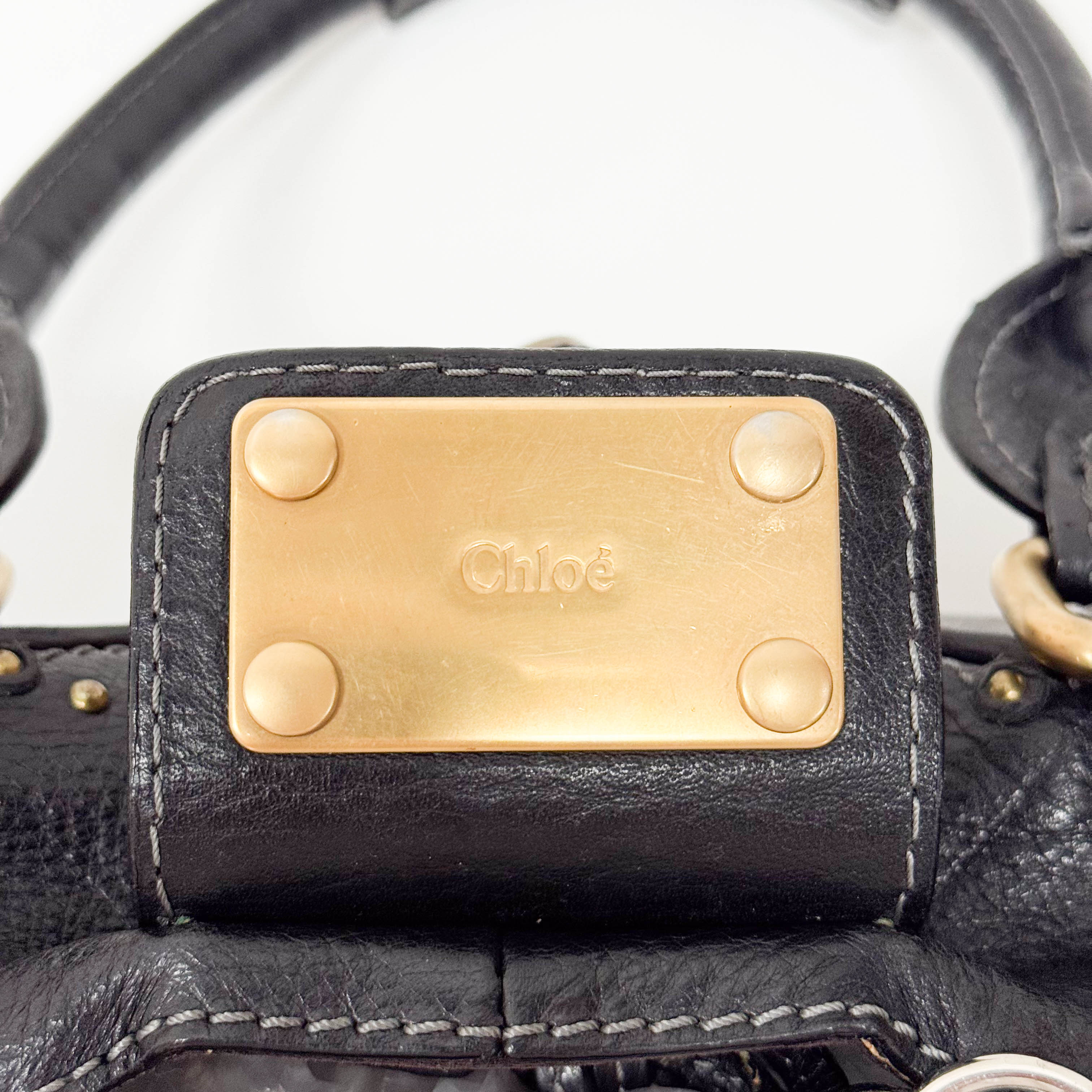 Paddington Black Leather Shoulder Bag