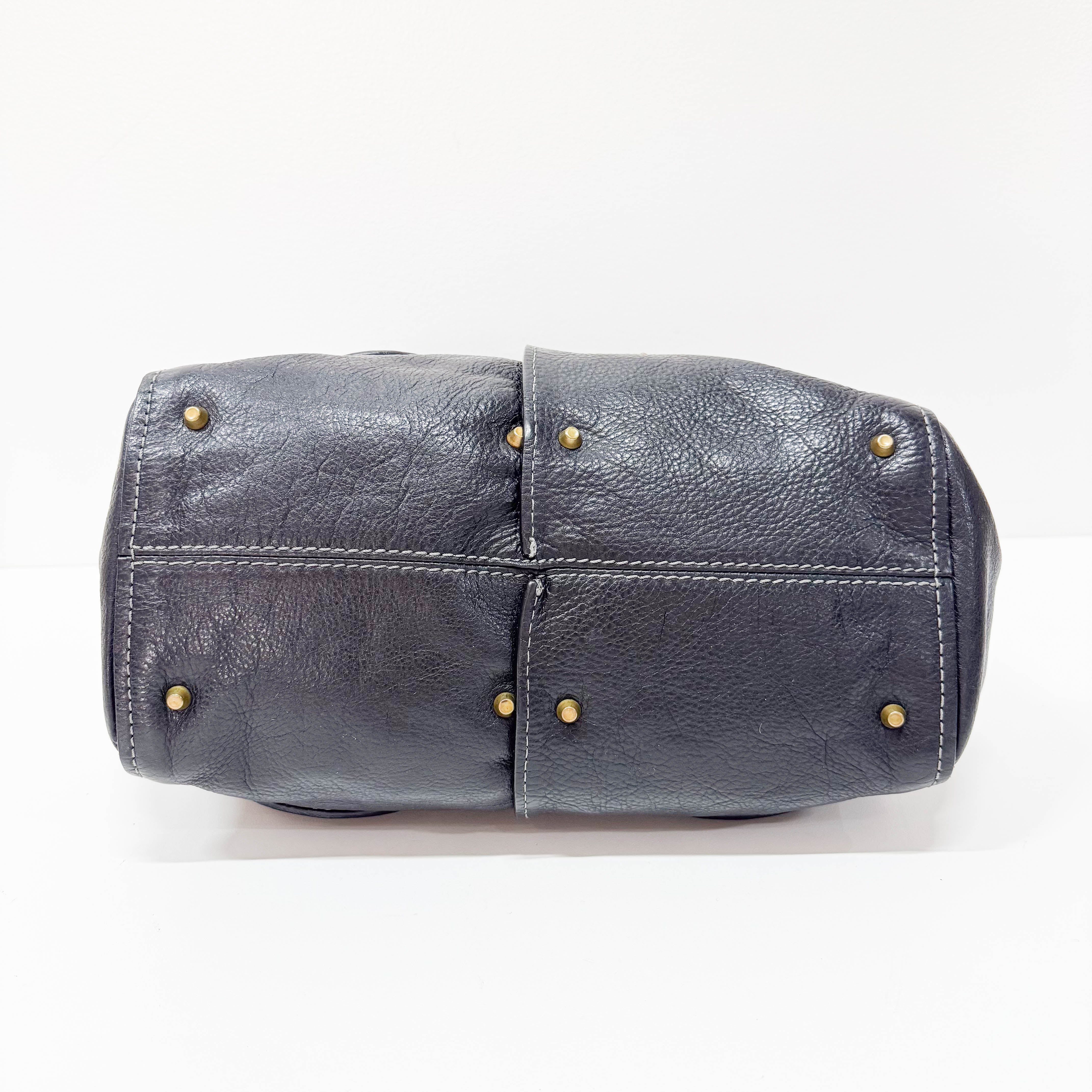 Paddington Black Leather Shoulder Bag