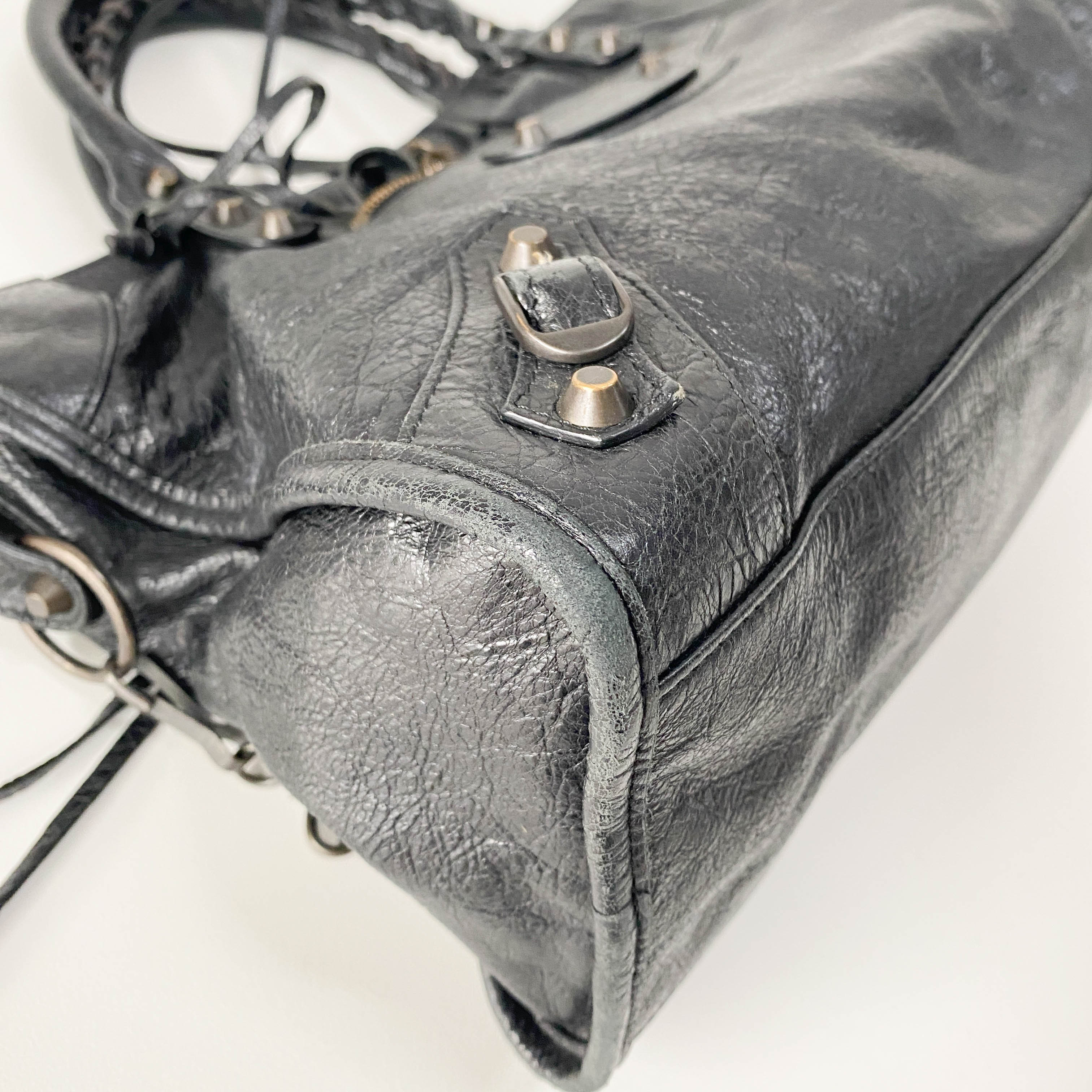 The City Black Leather Two Way Bag