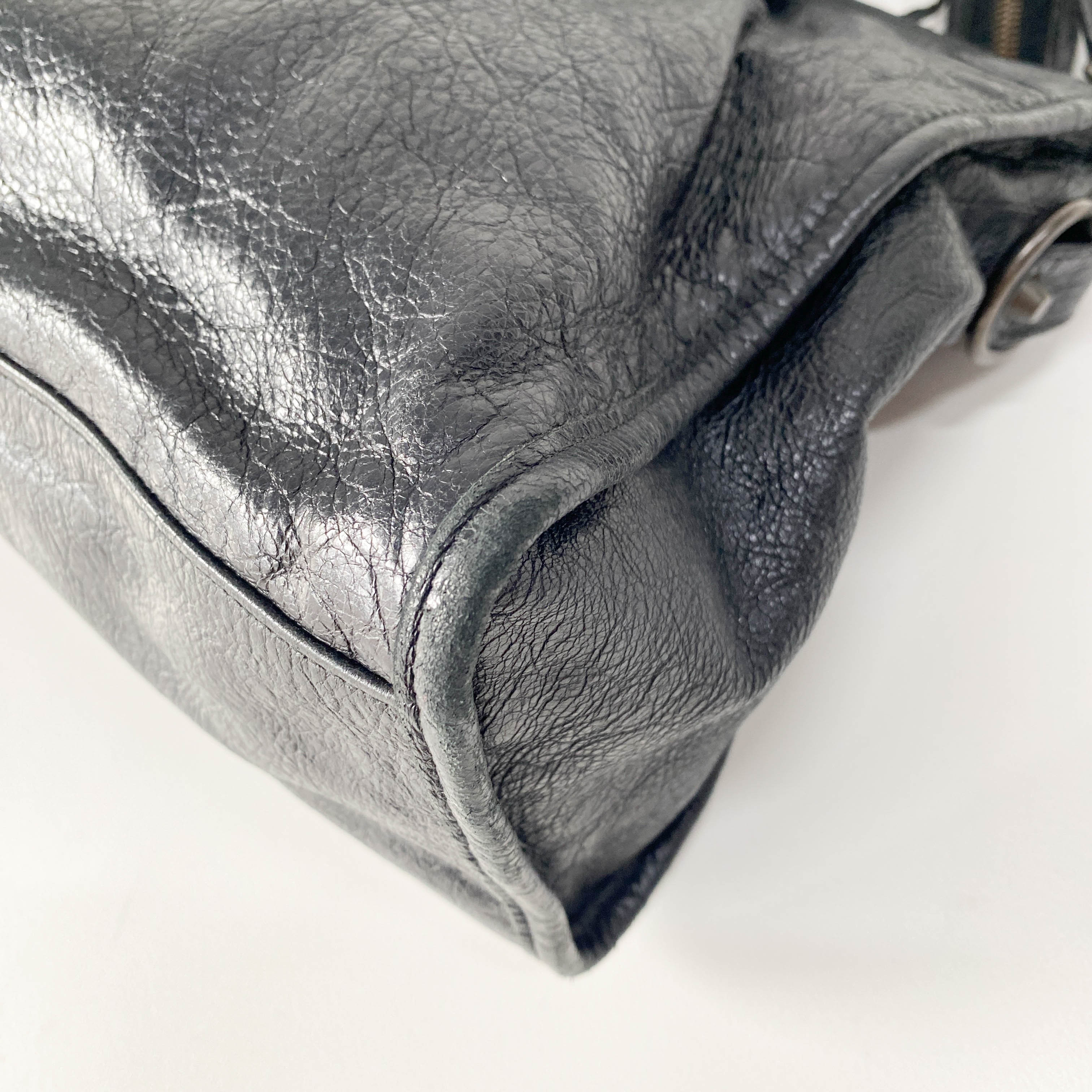 The City Black Leather Two Way Bag