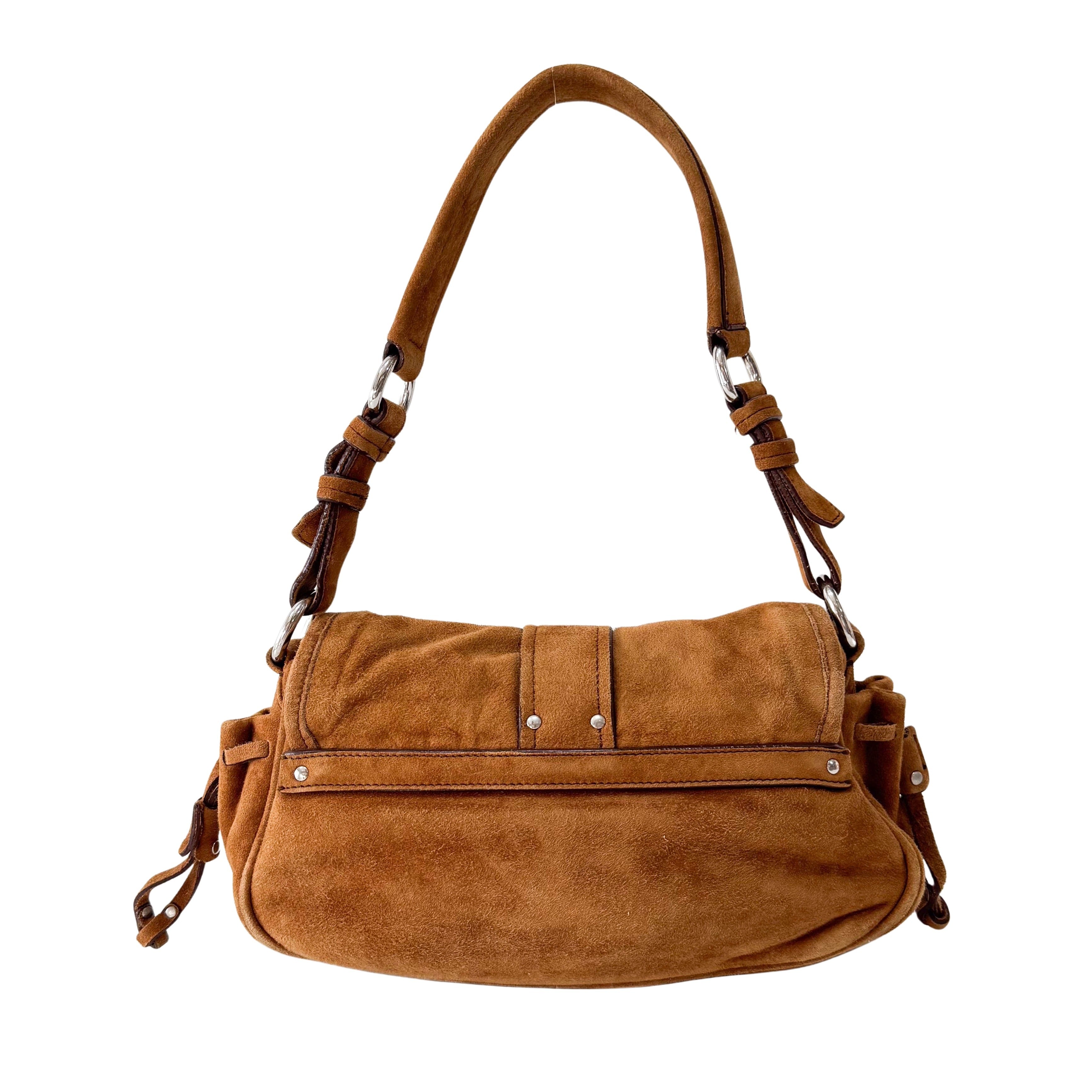 Little Flower Buckle Suede Bag