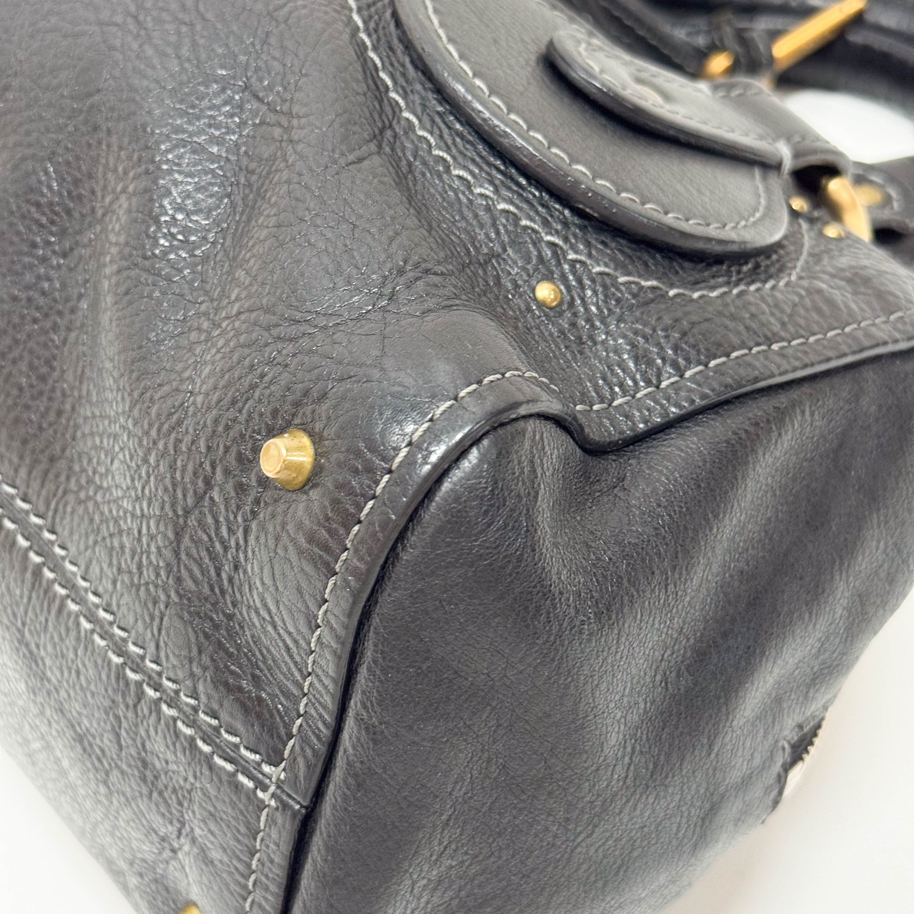Paddington Black Leather Shoulder Bag