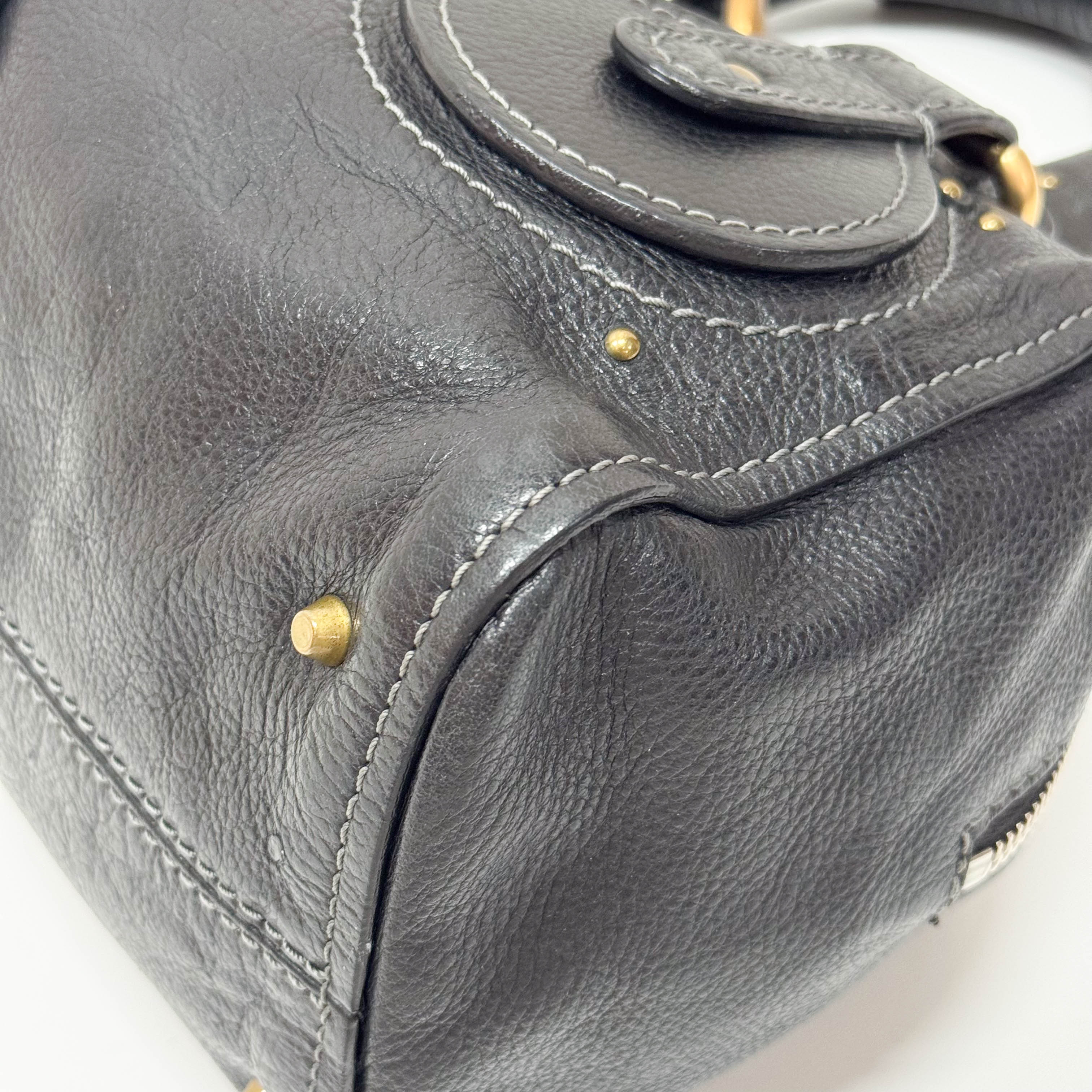 Paddington Black Leather Shoulder Bag