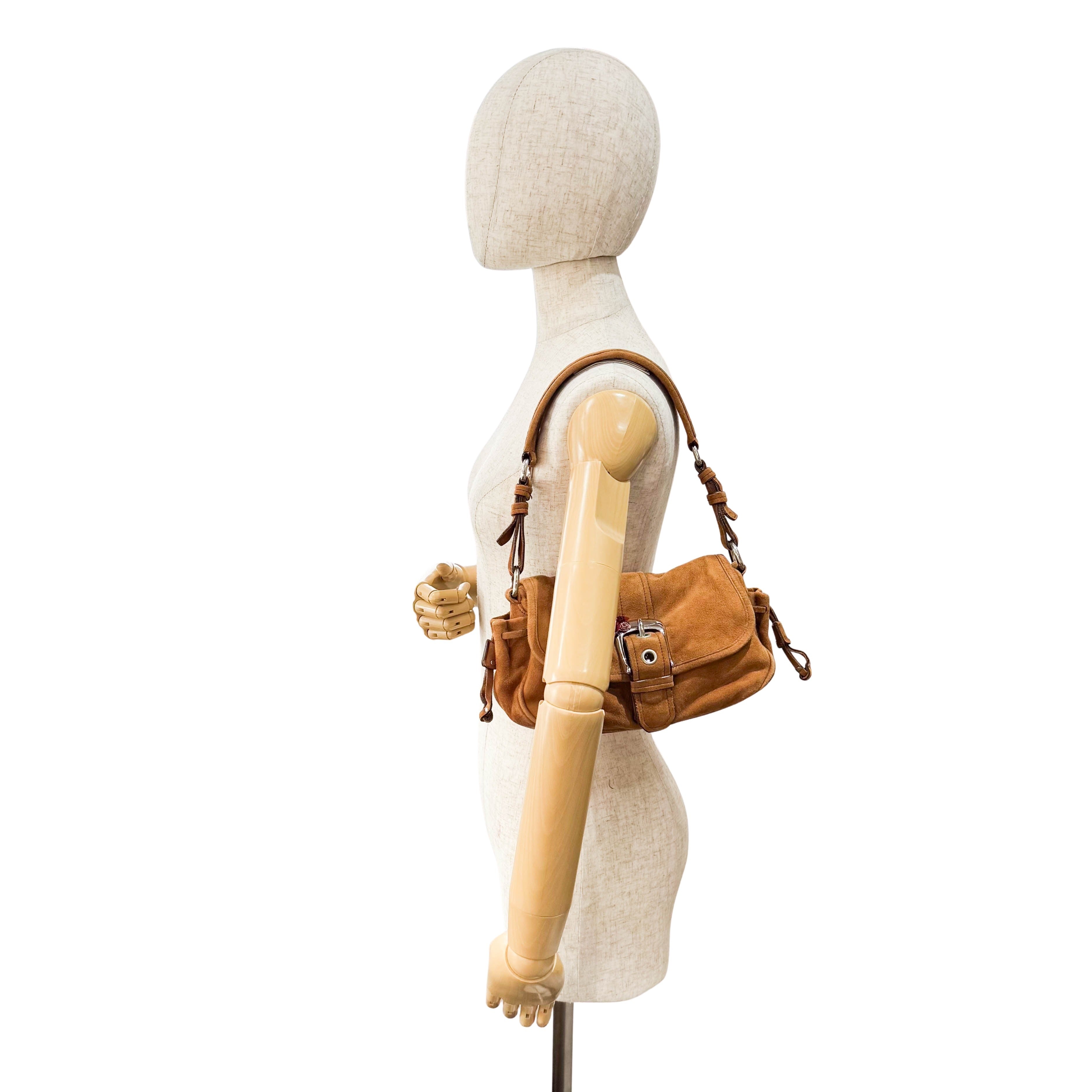 Little Flower Buckle Suede Bag