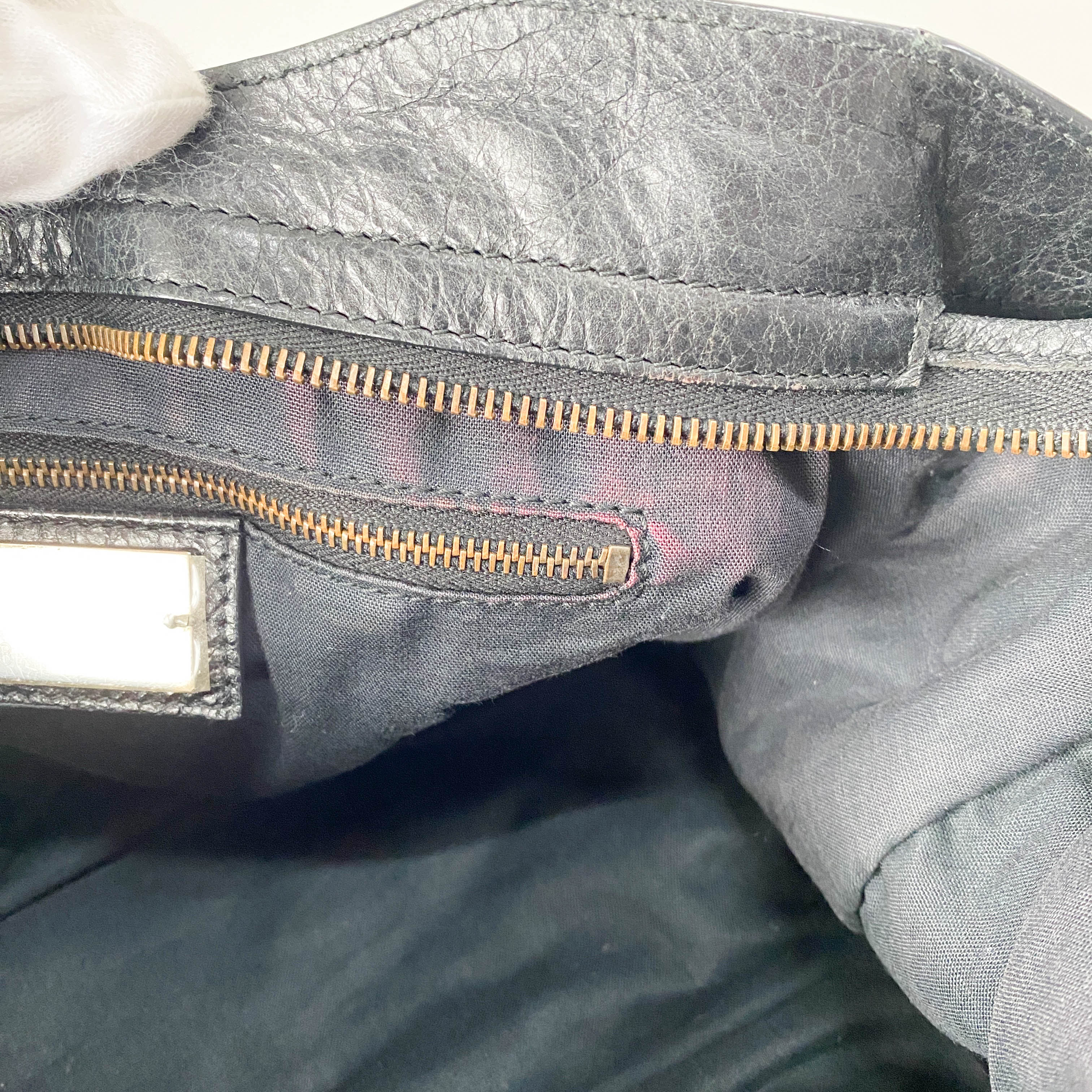 The City Black Leather Two Way Bag