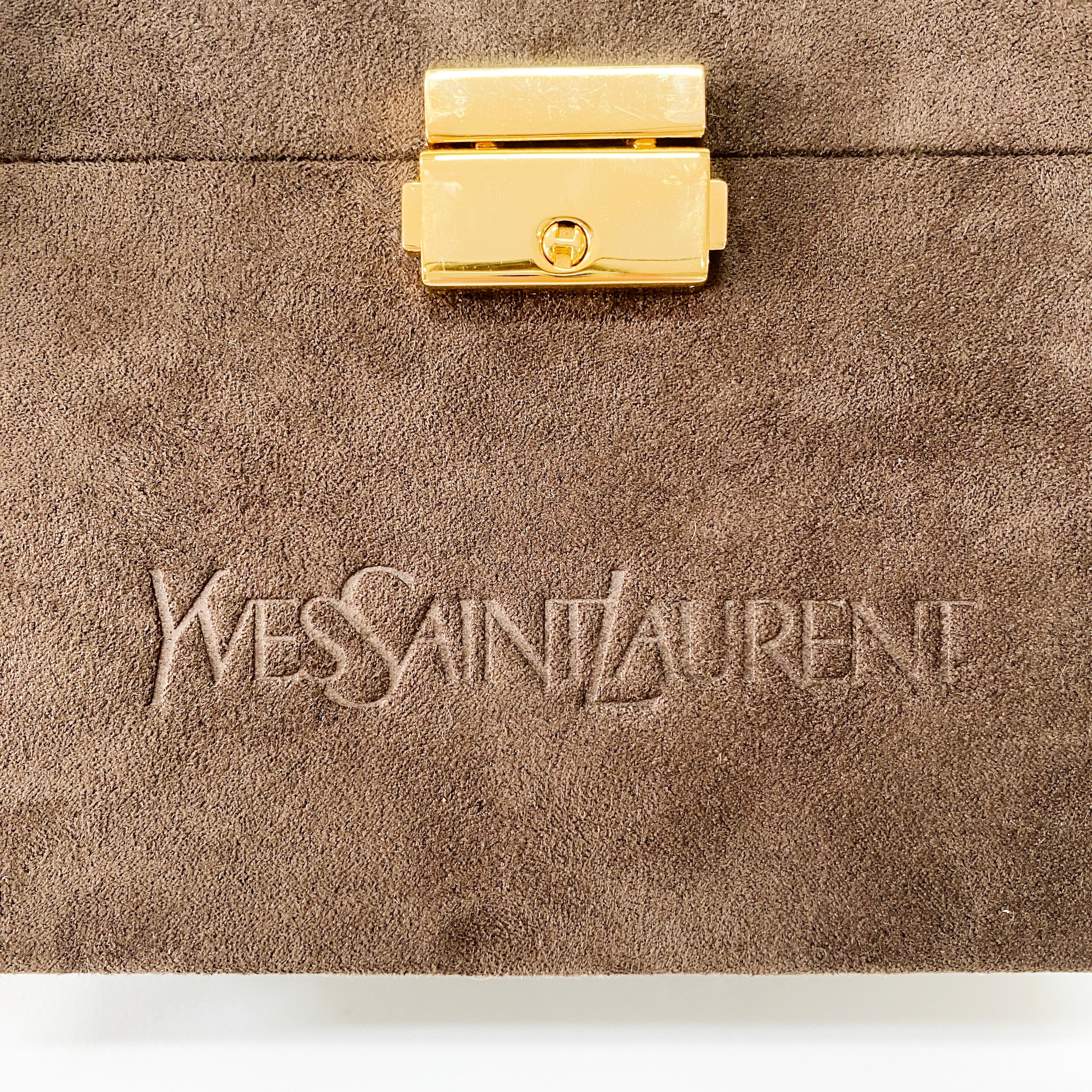 Vanity Brown Suede Cosmetic Box