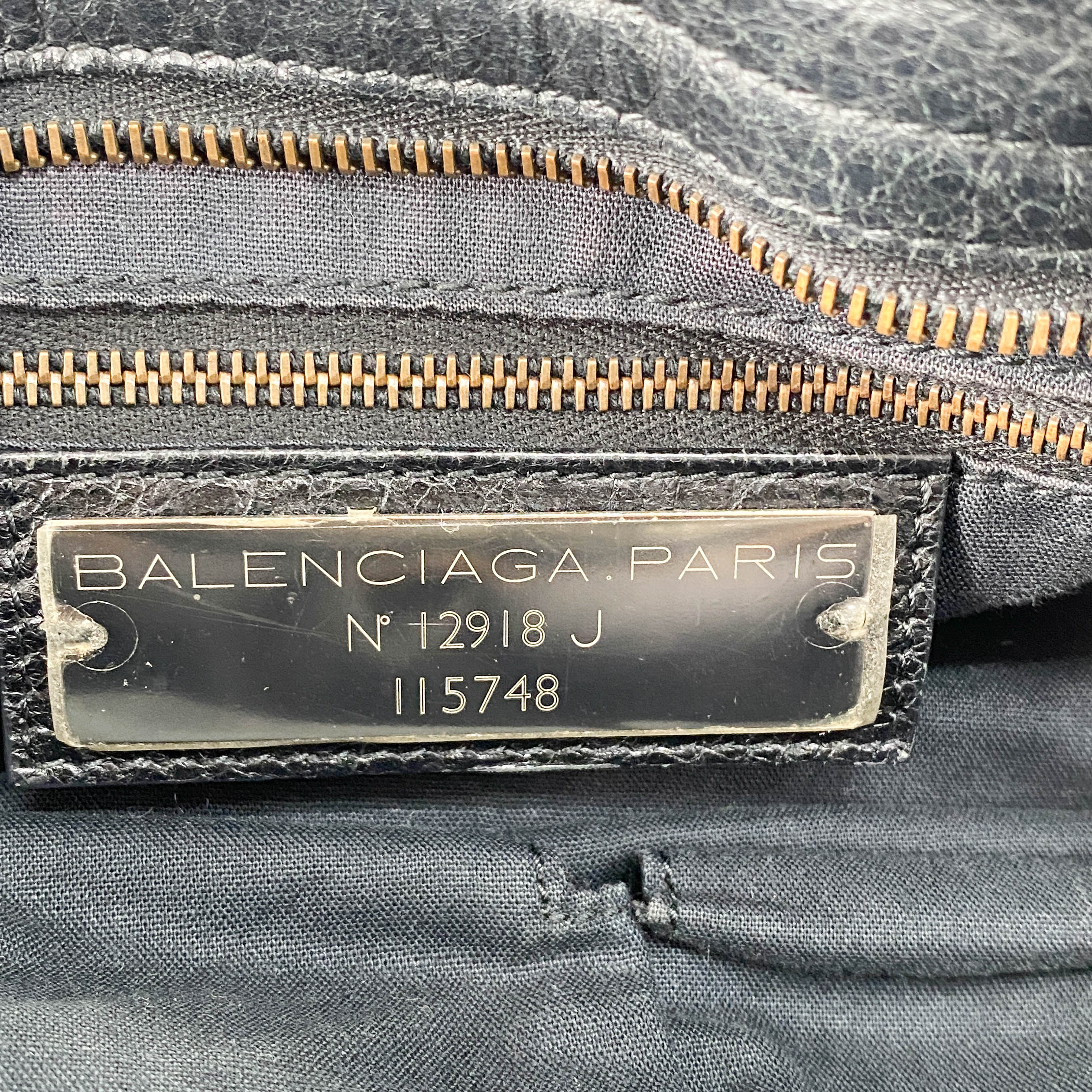 The City Black Leather Two Way Bag