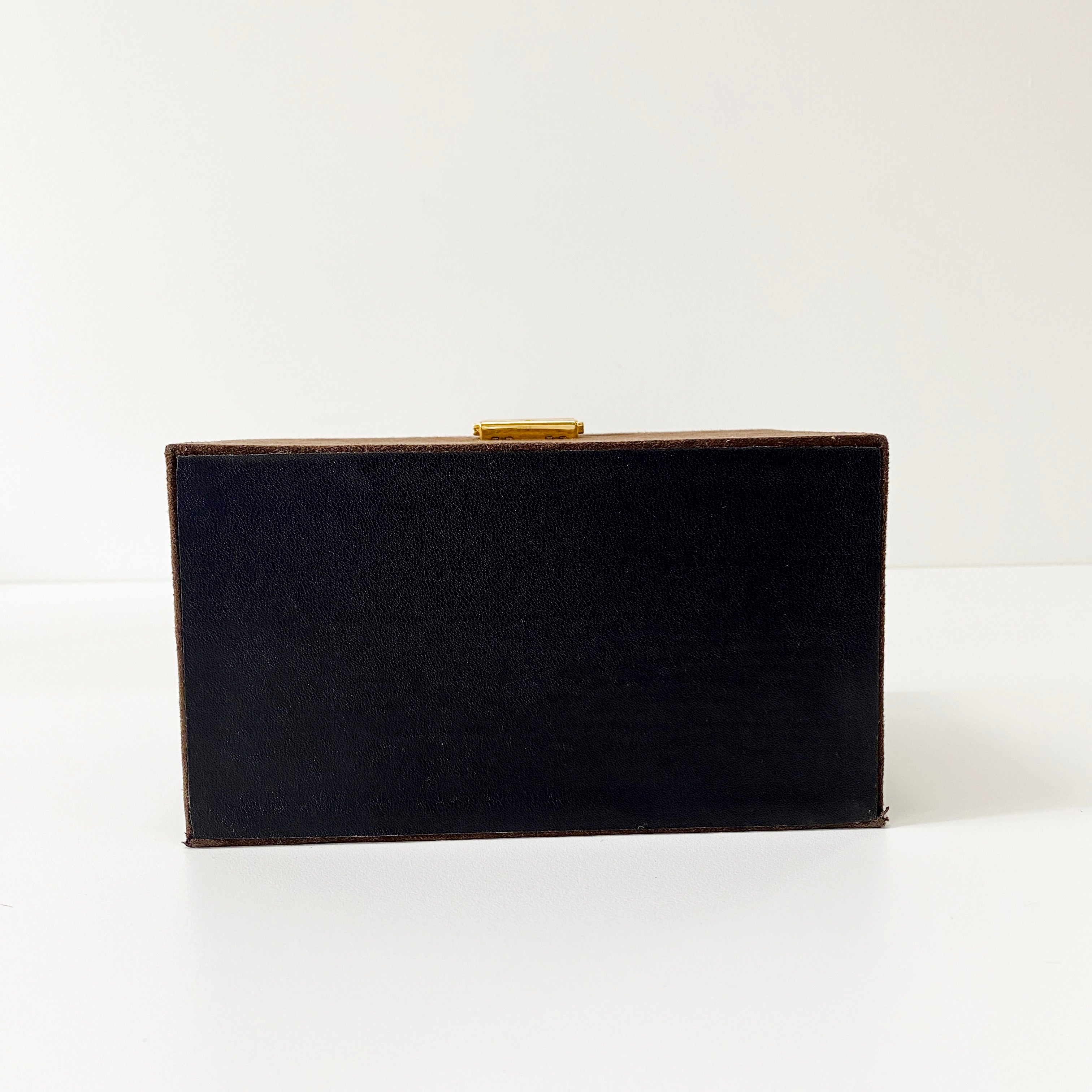 Vanity Brown Suede Cosmetic Box