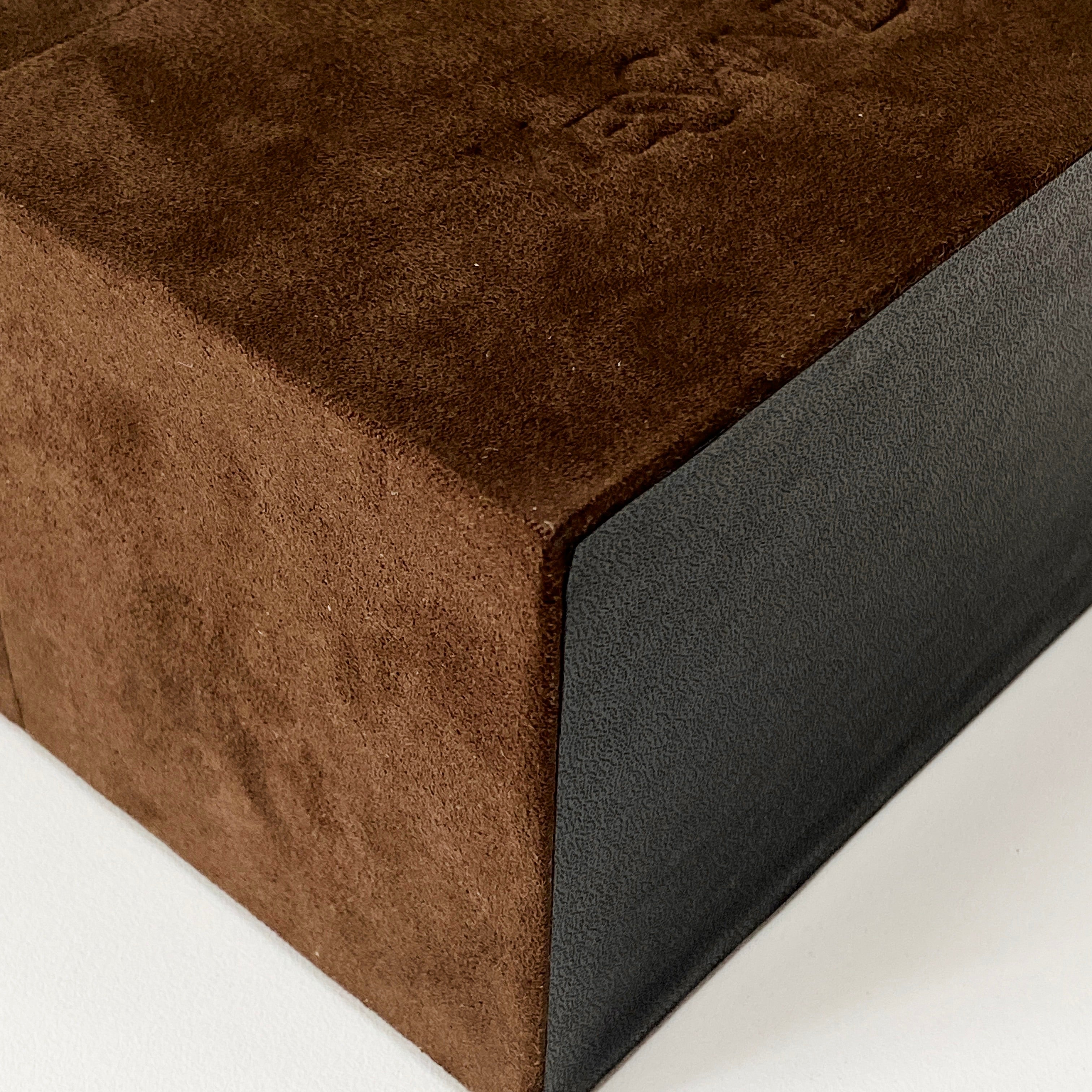 Vanity Brown Suede Cosmetic Box