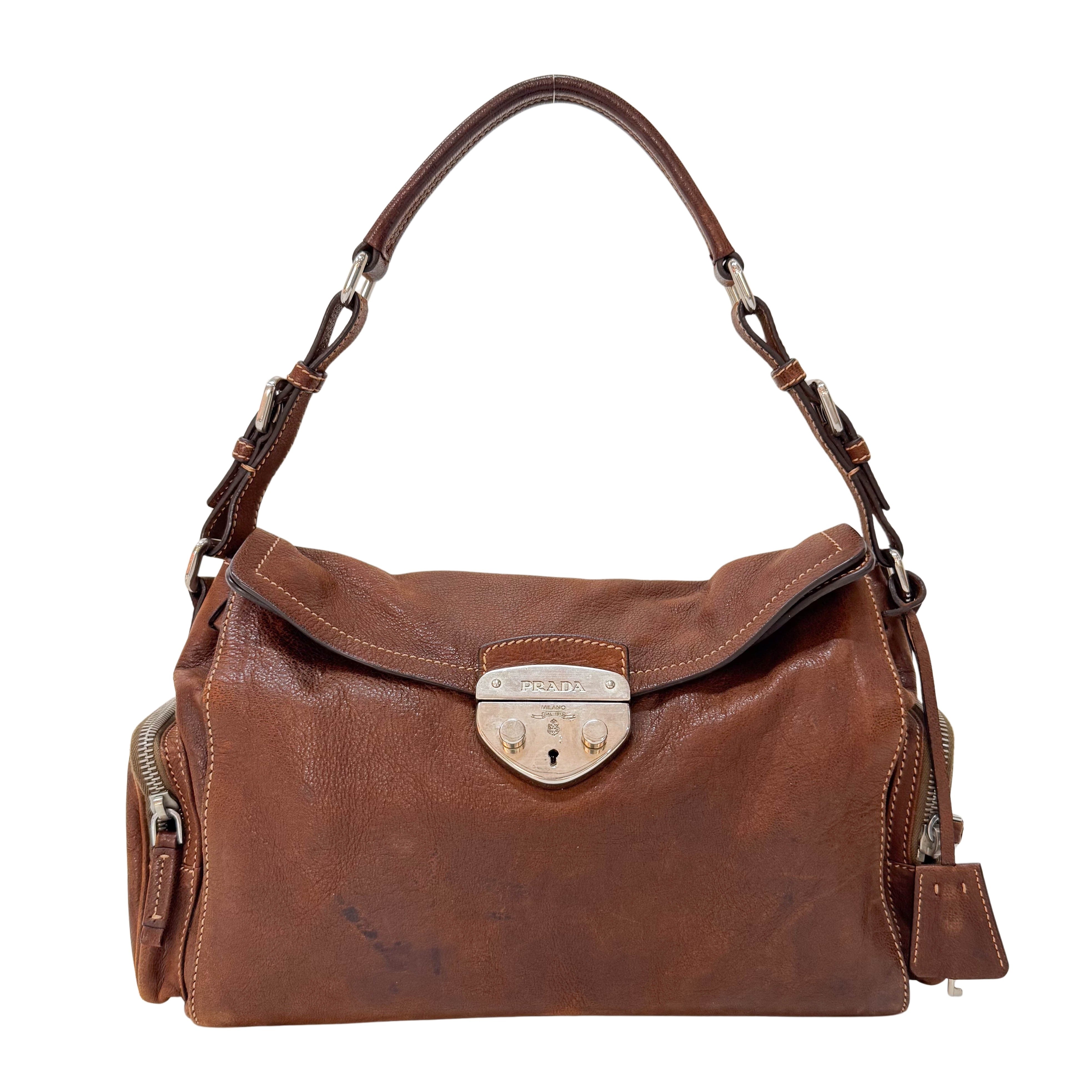 Brown Leather Shoulder Bag