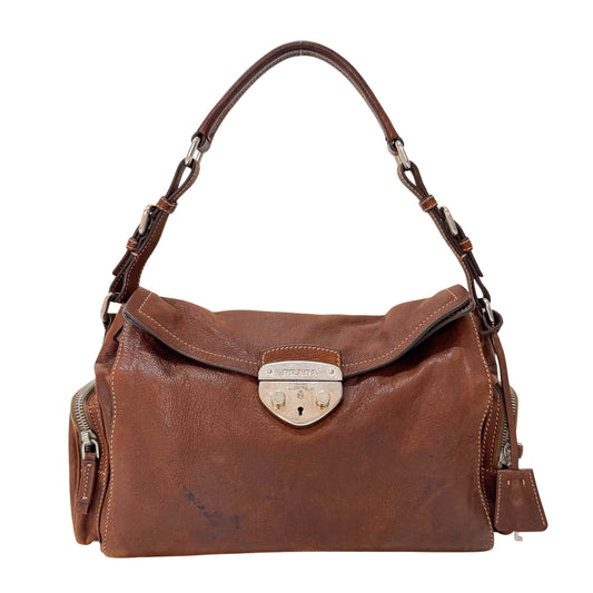Brown Leather Shoulder Bag