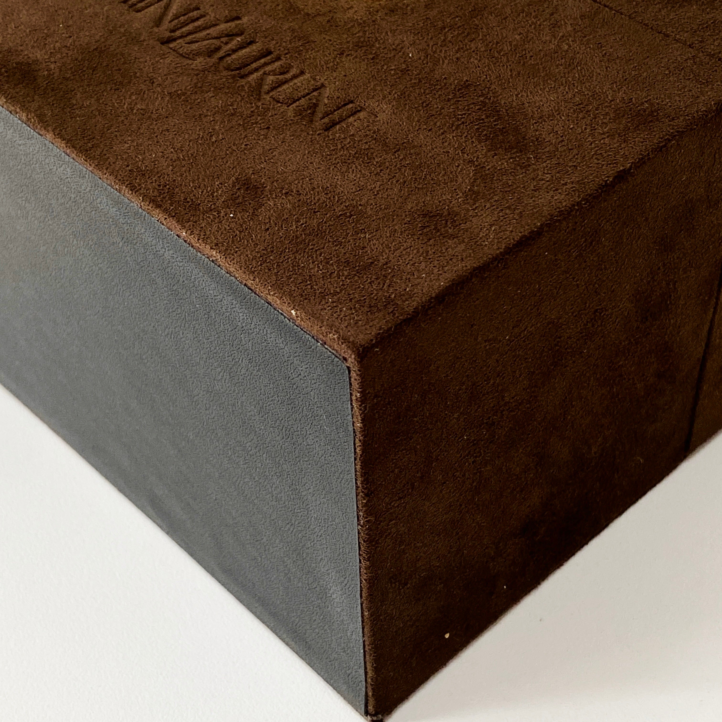 Vanity Brown Suede Cosmetic Box