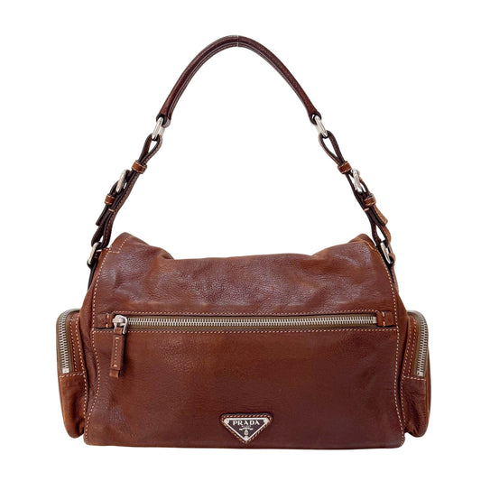 Brown Leather Shoulder Bag