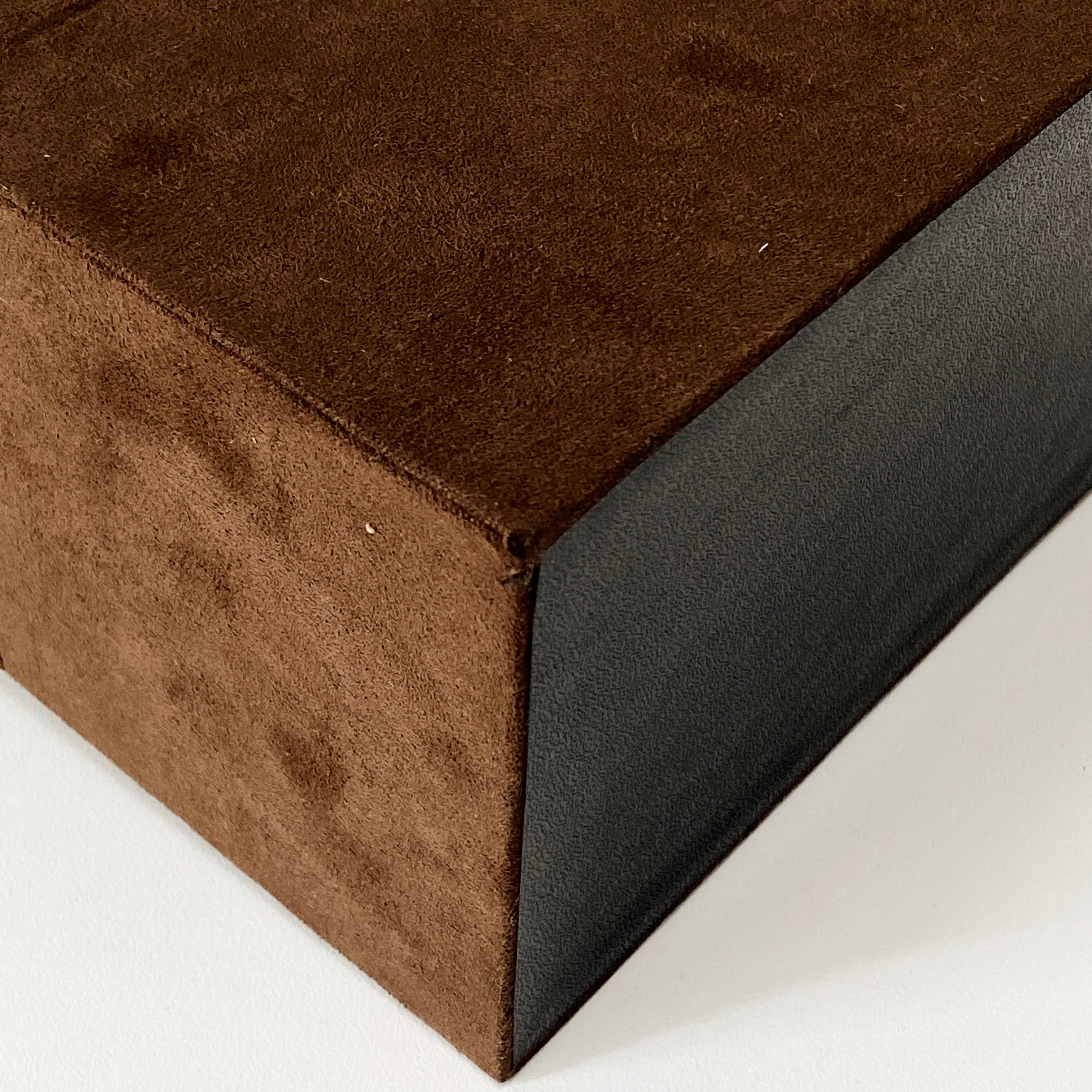 Vanity Brown Suede Cosmetic Box