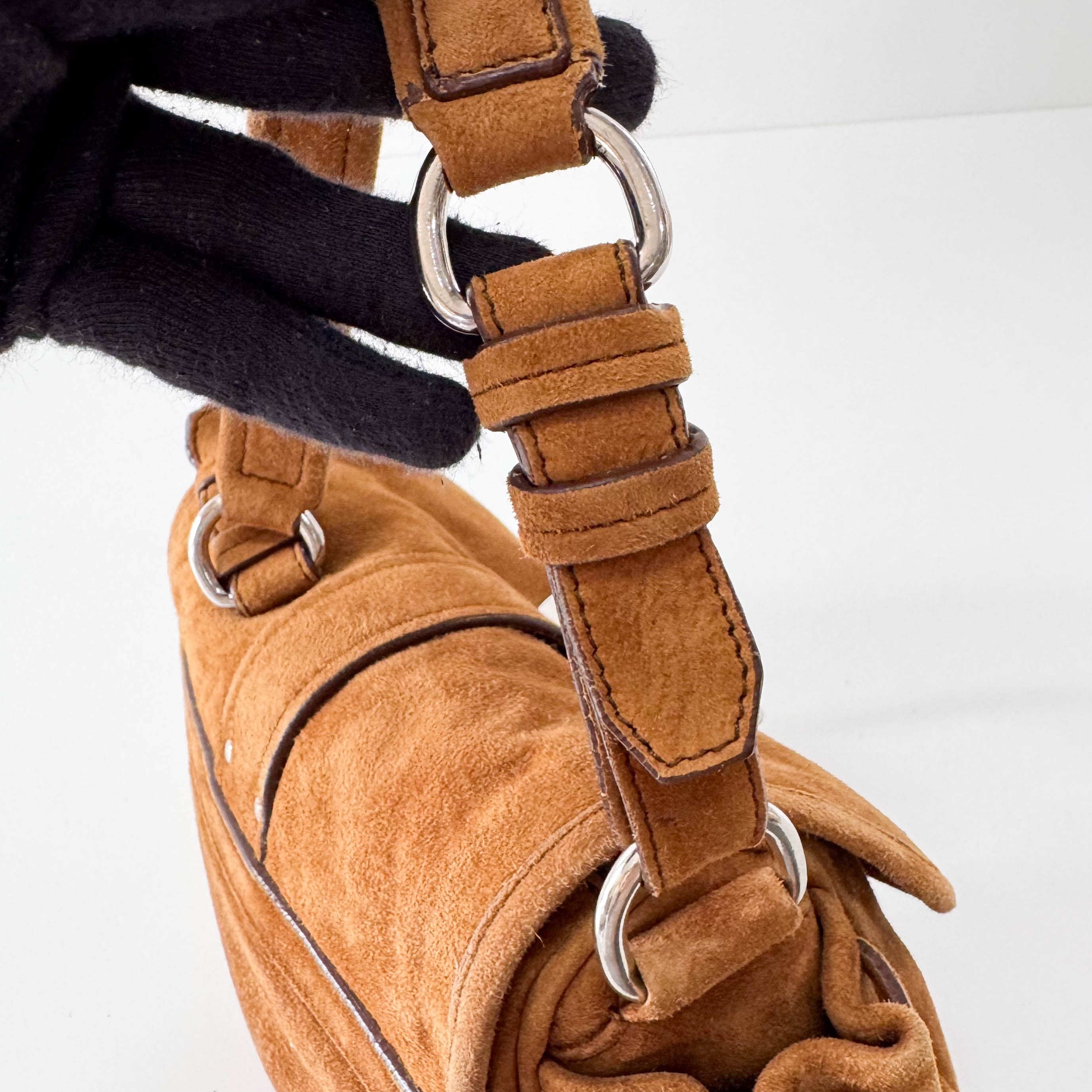 Little Flower Buckle Suede Bag