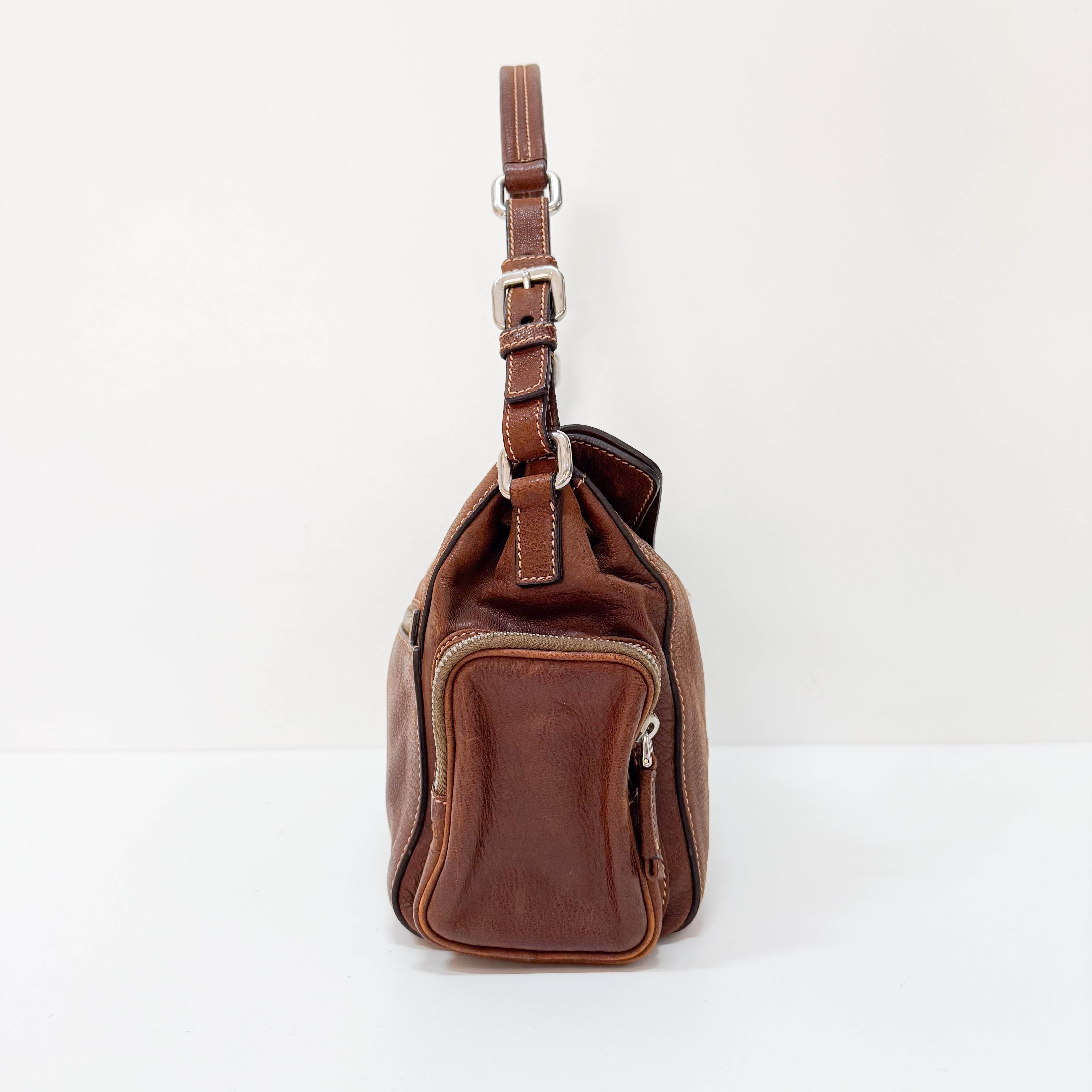 Brown Leather Shoulder Bag