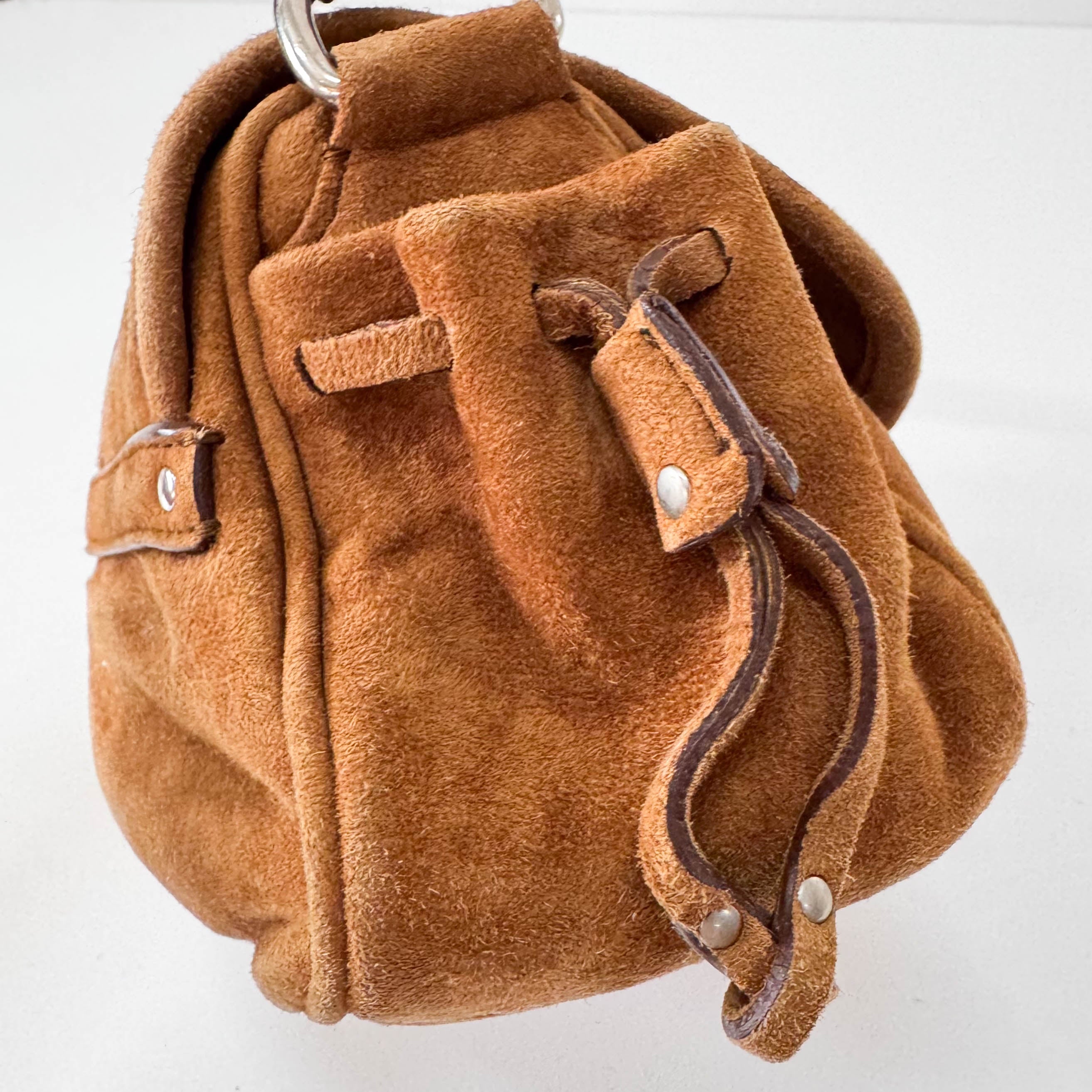 Little Flower Buckle Suede Bag