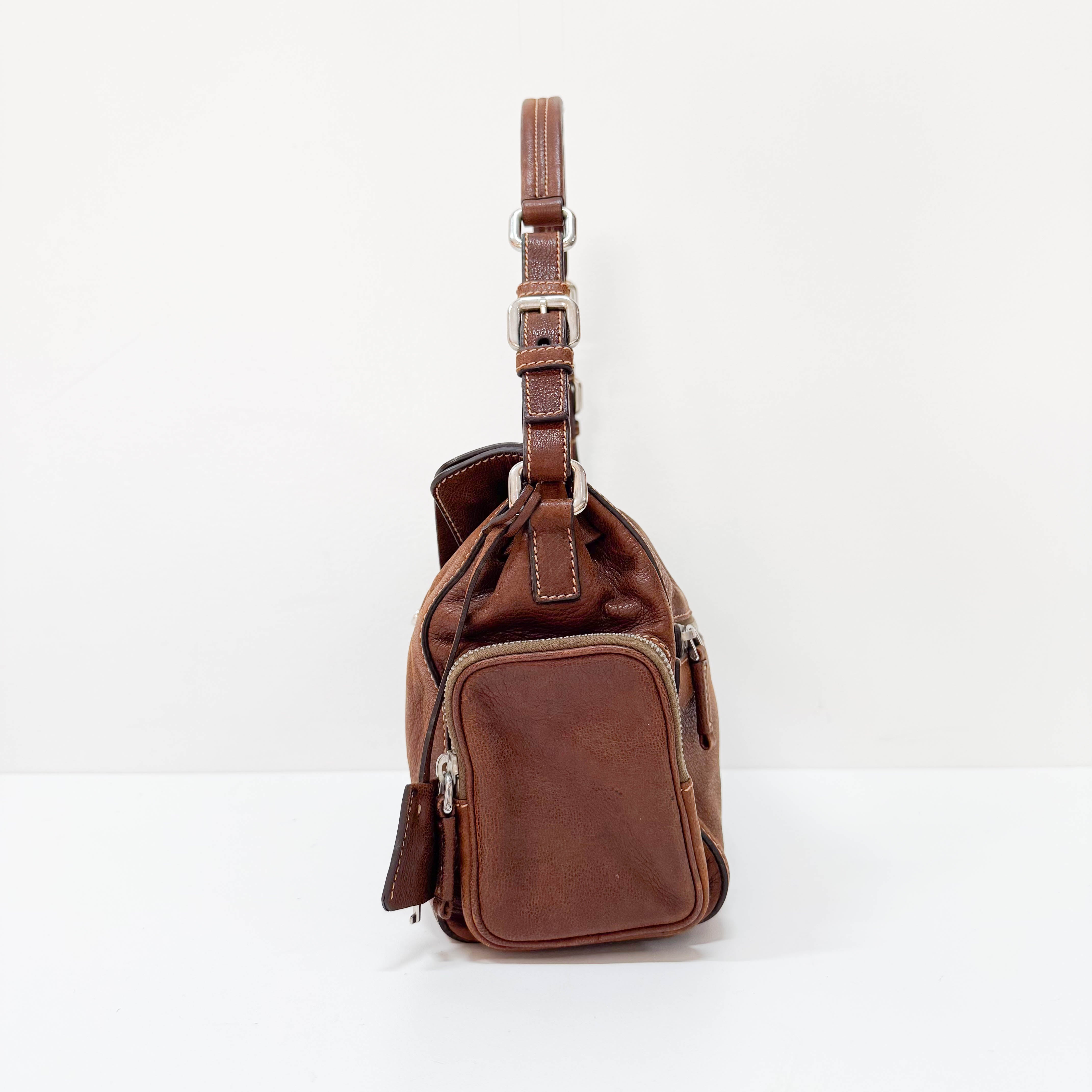 Brown Leather Shoulder Bag