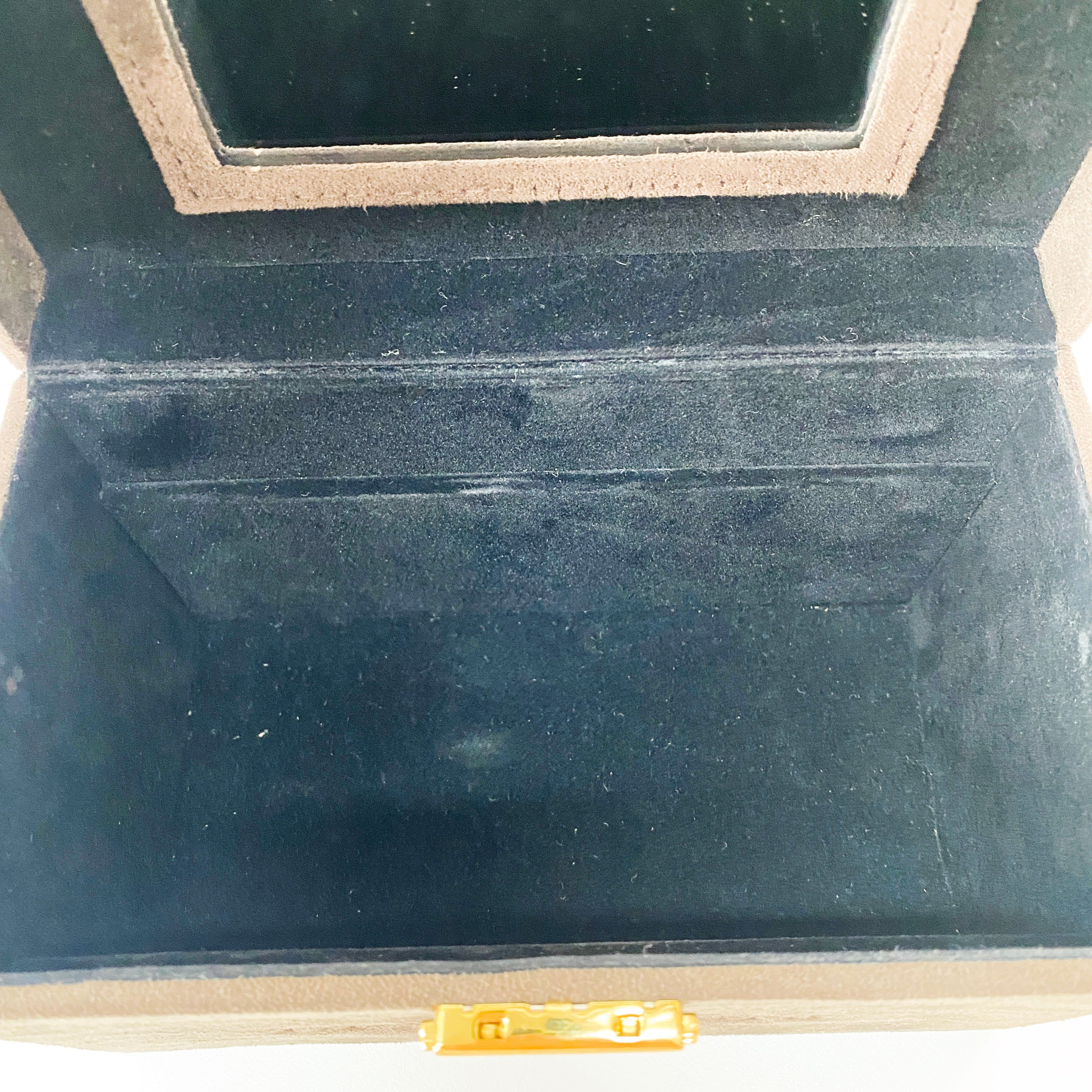 Vanity Brown Suede Cosmetic Box