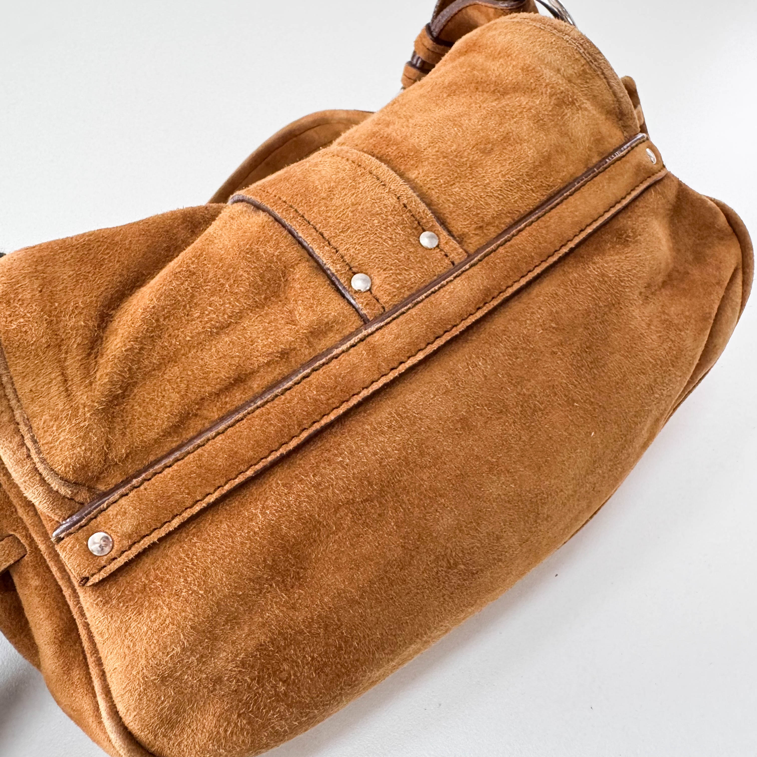 Little Flower Buckle Suede Bag