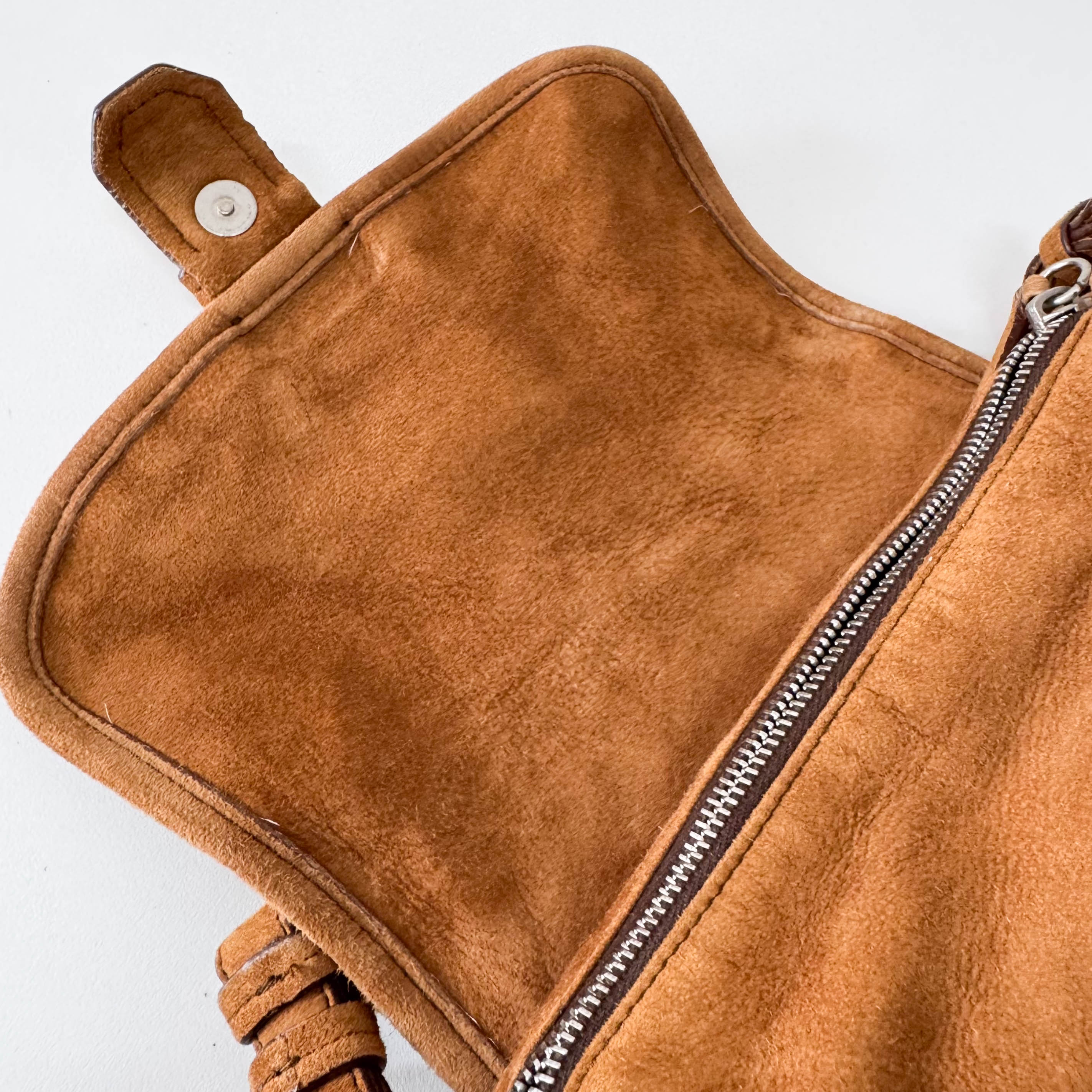 Little Flower Buckle Suede Bag