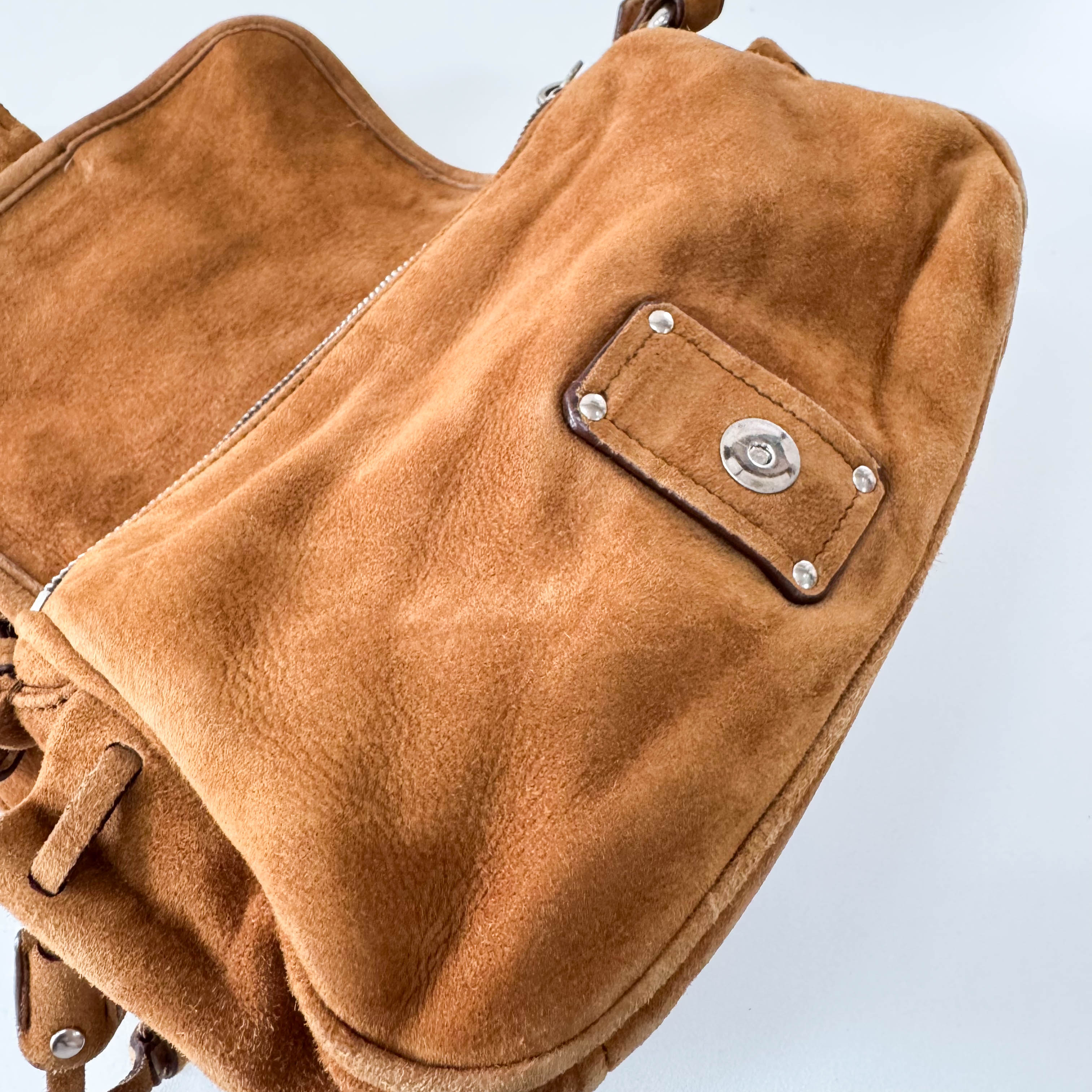 Little Flower Buckle Suede Bag