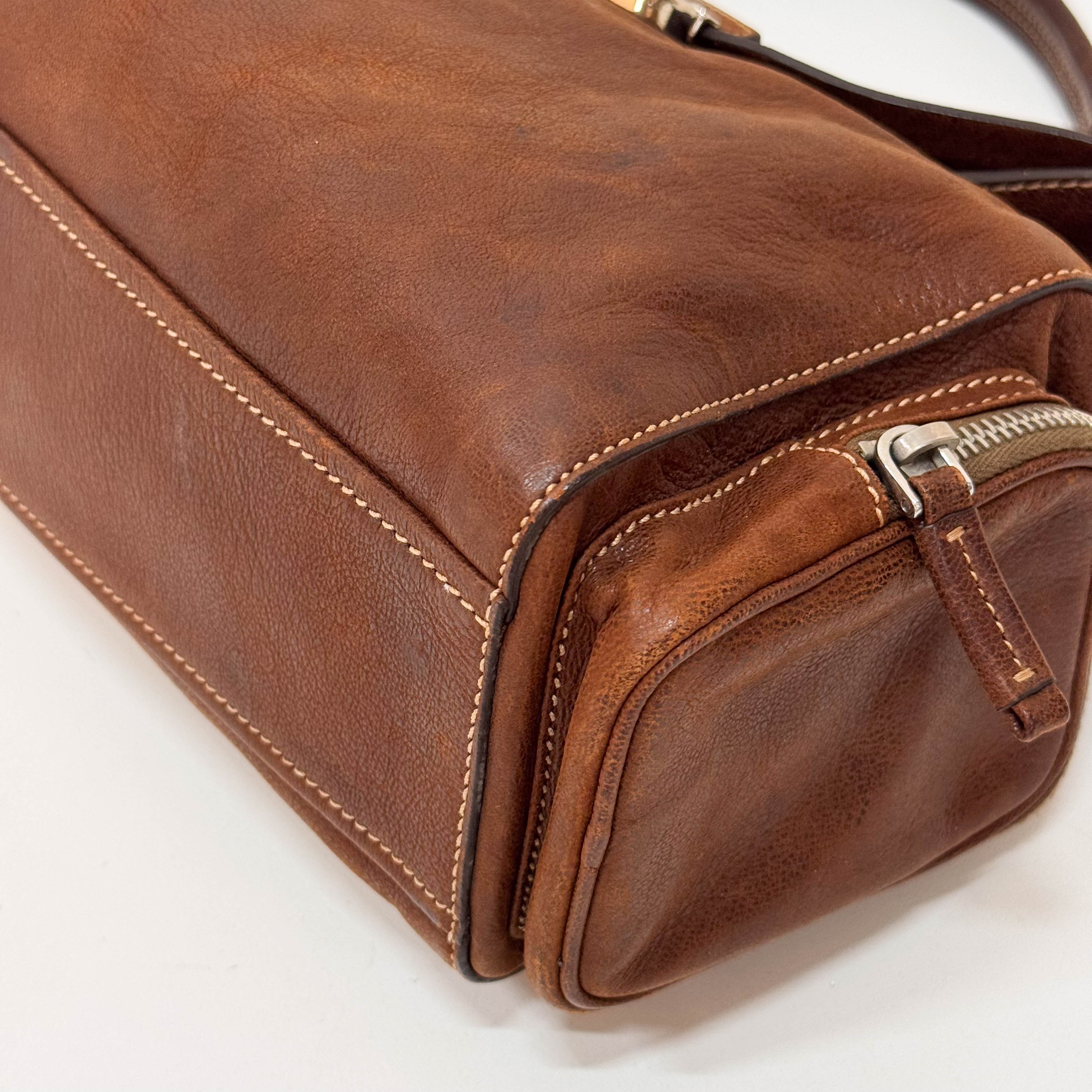 Brown Leather Shoulder Bag