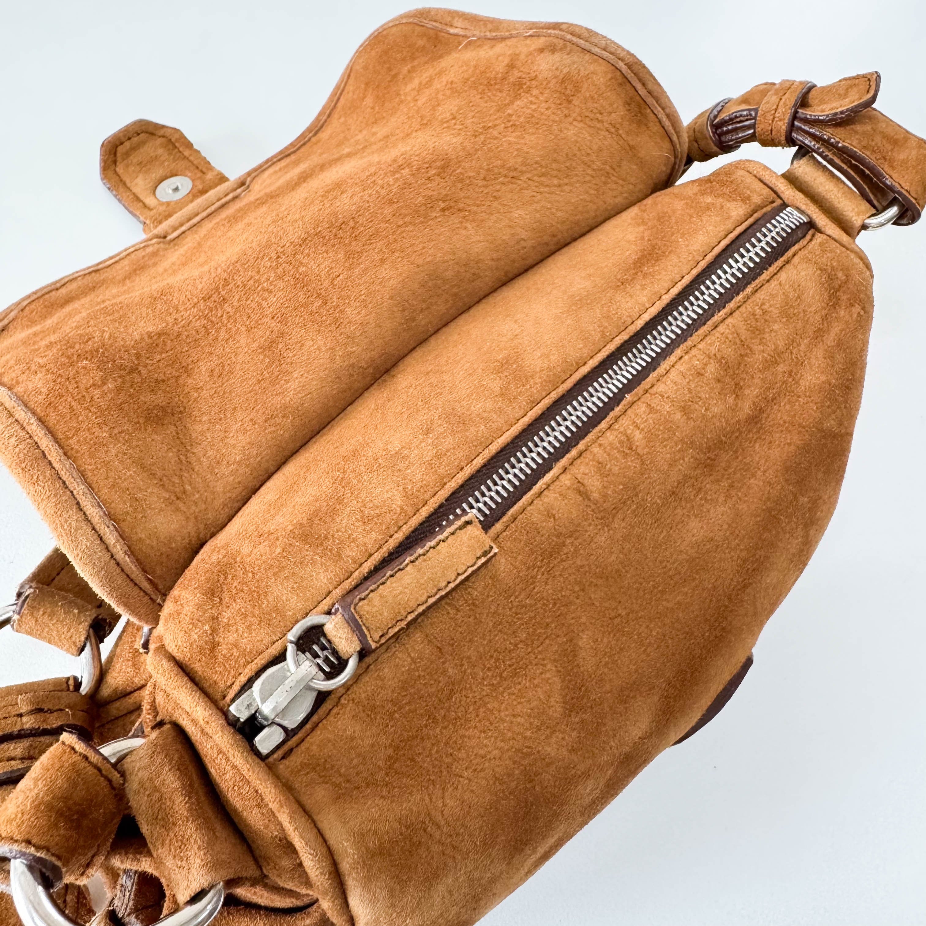 Little Flower Buckle Suede Bag