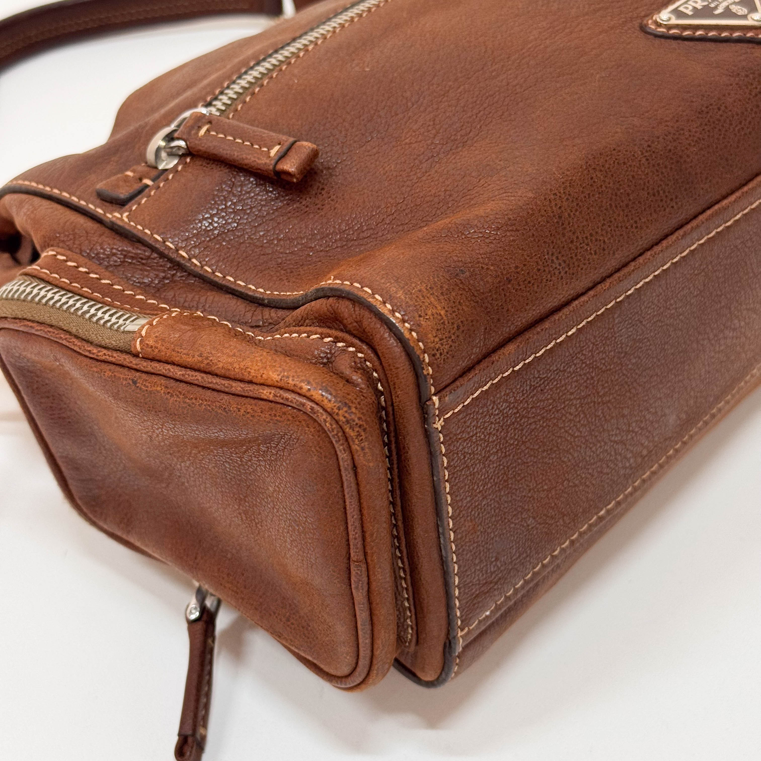 Brown Leather Shoulder Bag