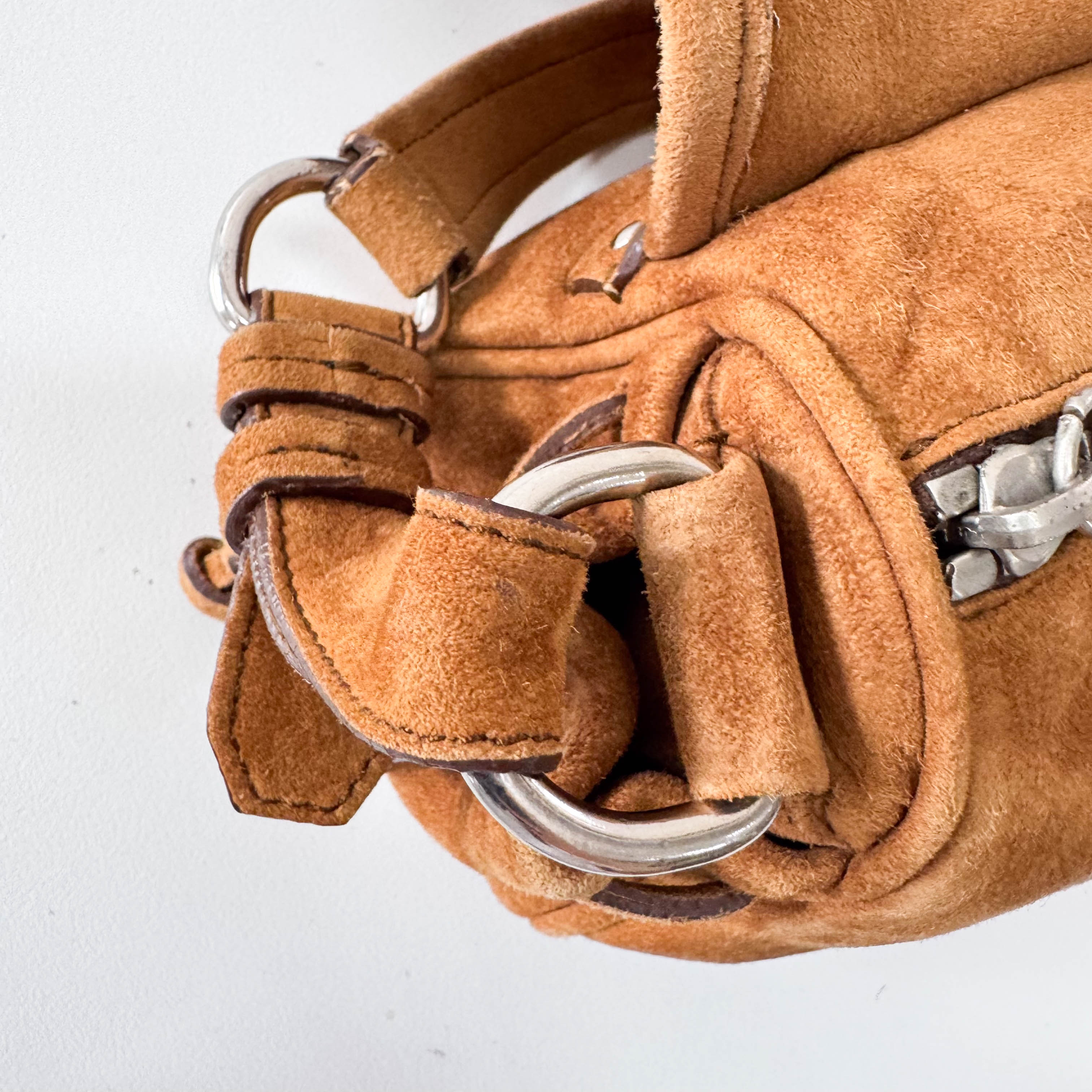 Little Flower Buckle Suede Bag