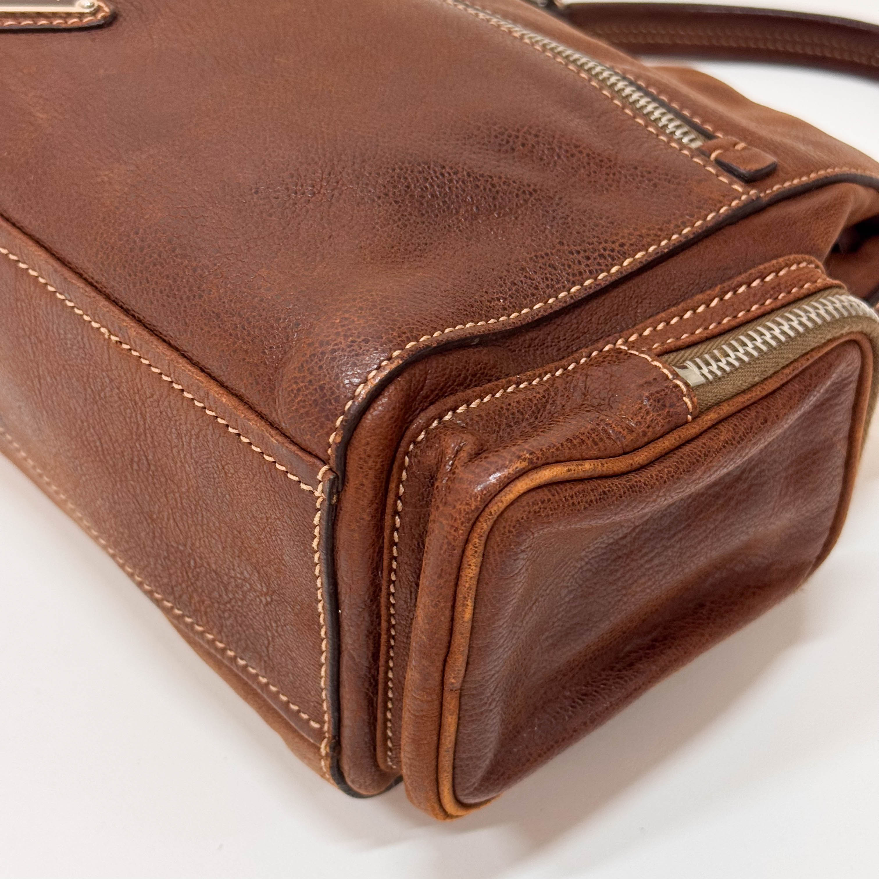 Brown Leather Shoulder Bag