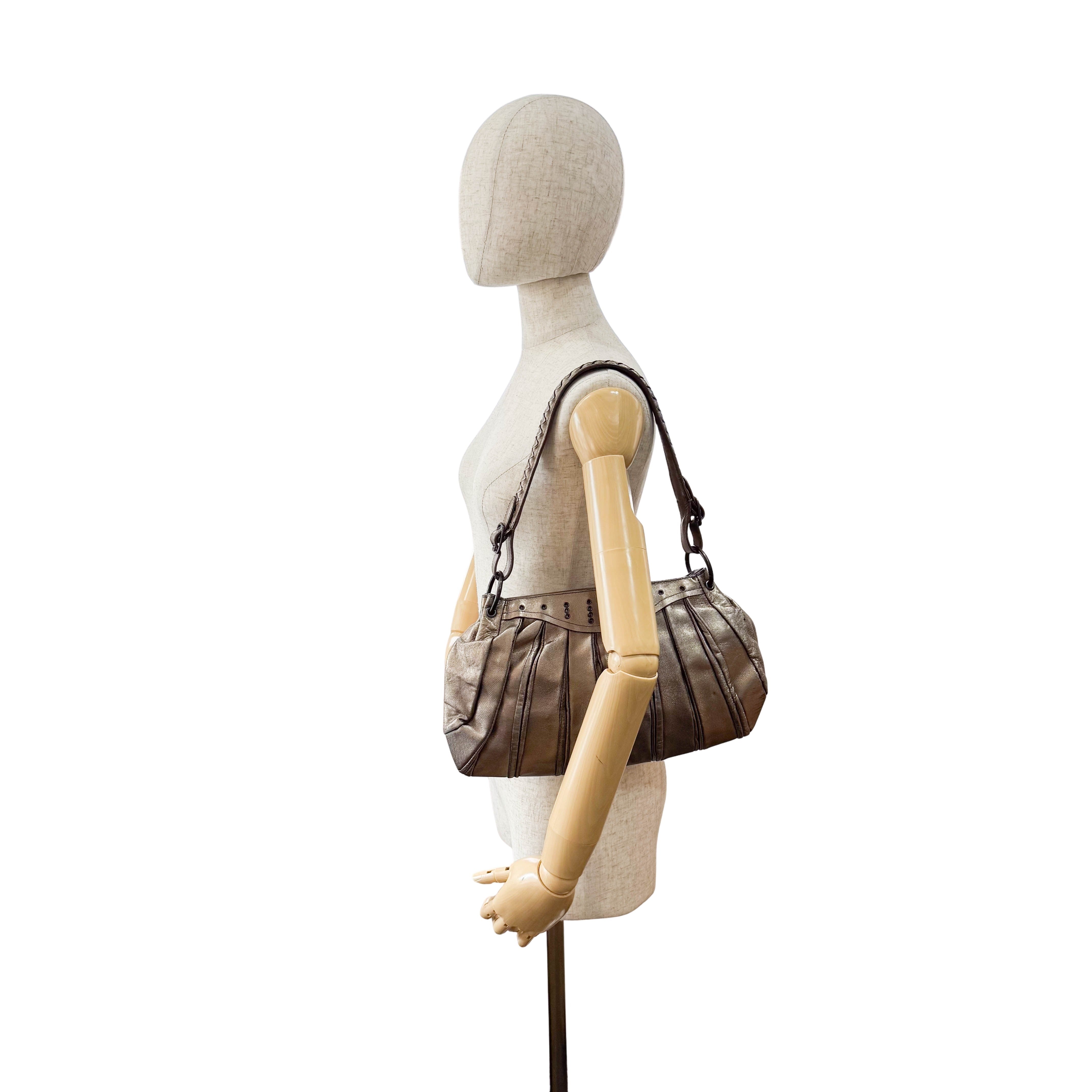 Archive Metallic Gold Leather Shoulder Bag