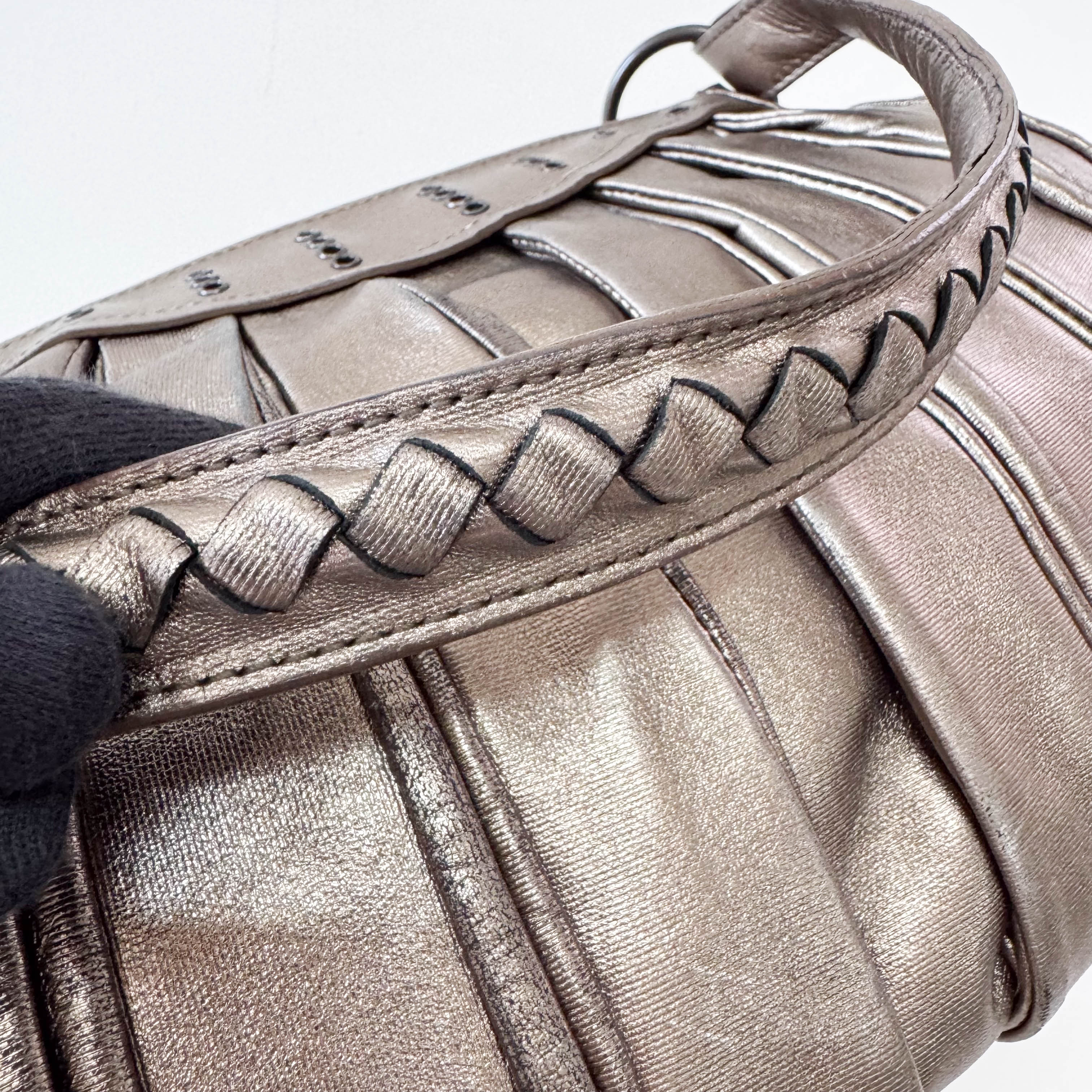 Archive Metallic Gold Leather Shoulder Bag