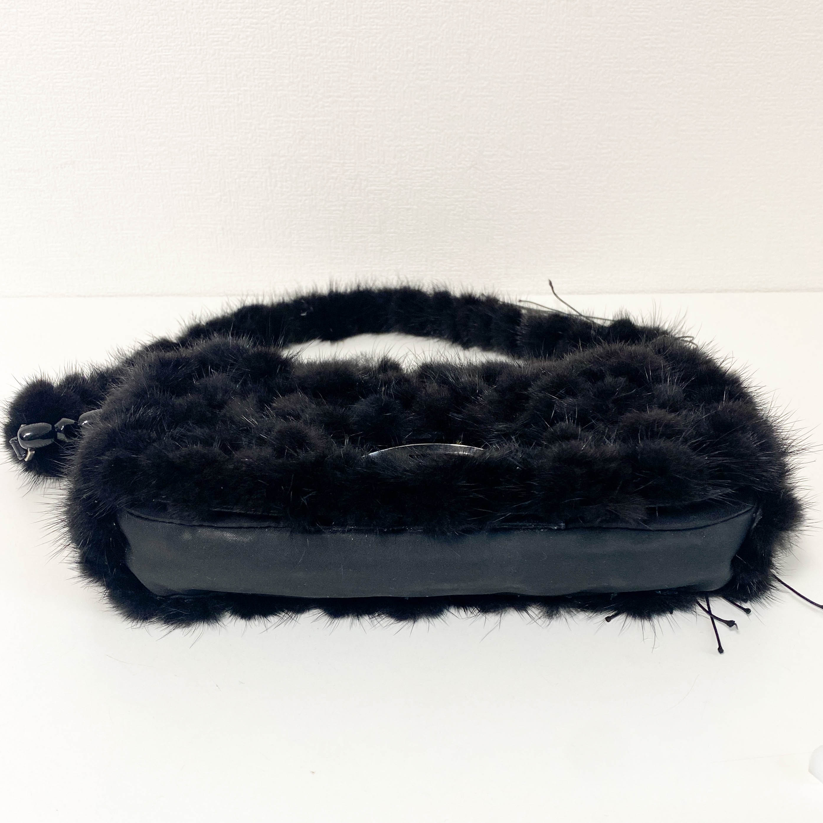 Malice Black Fur Shoulder Bag