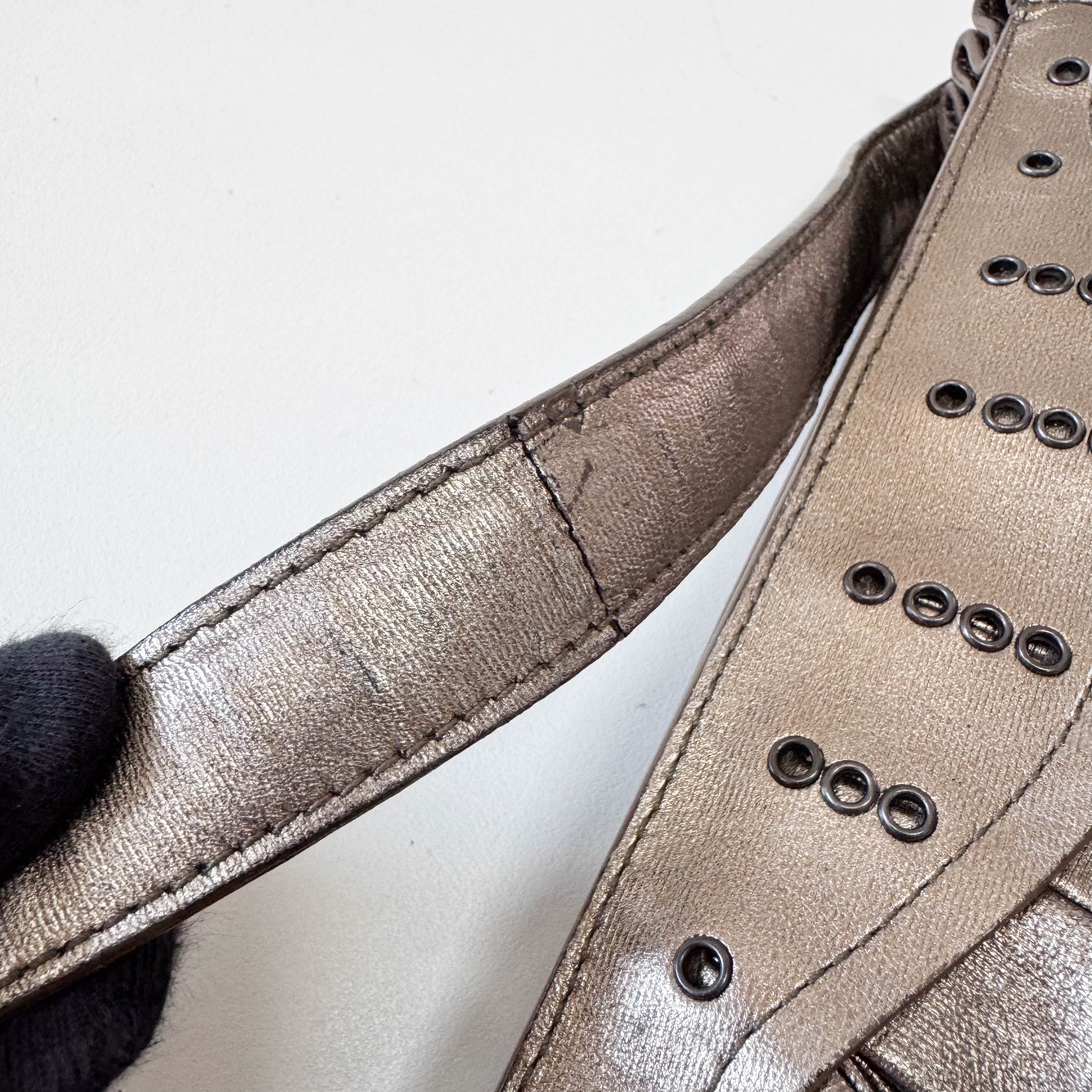 Archive Metallic Gold Leather Shoulder Bag