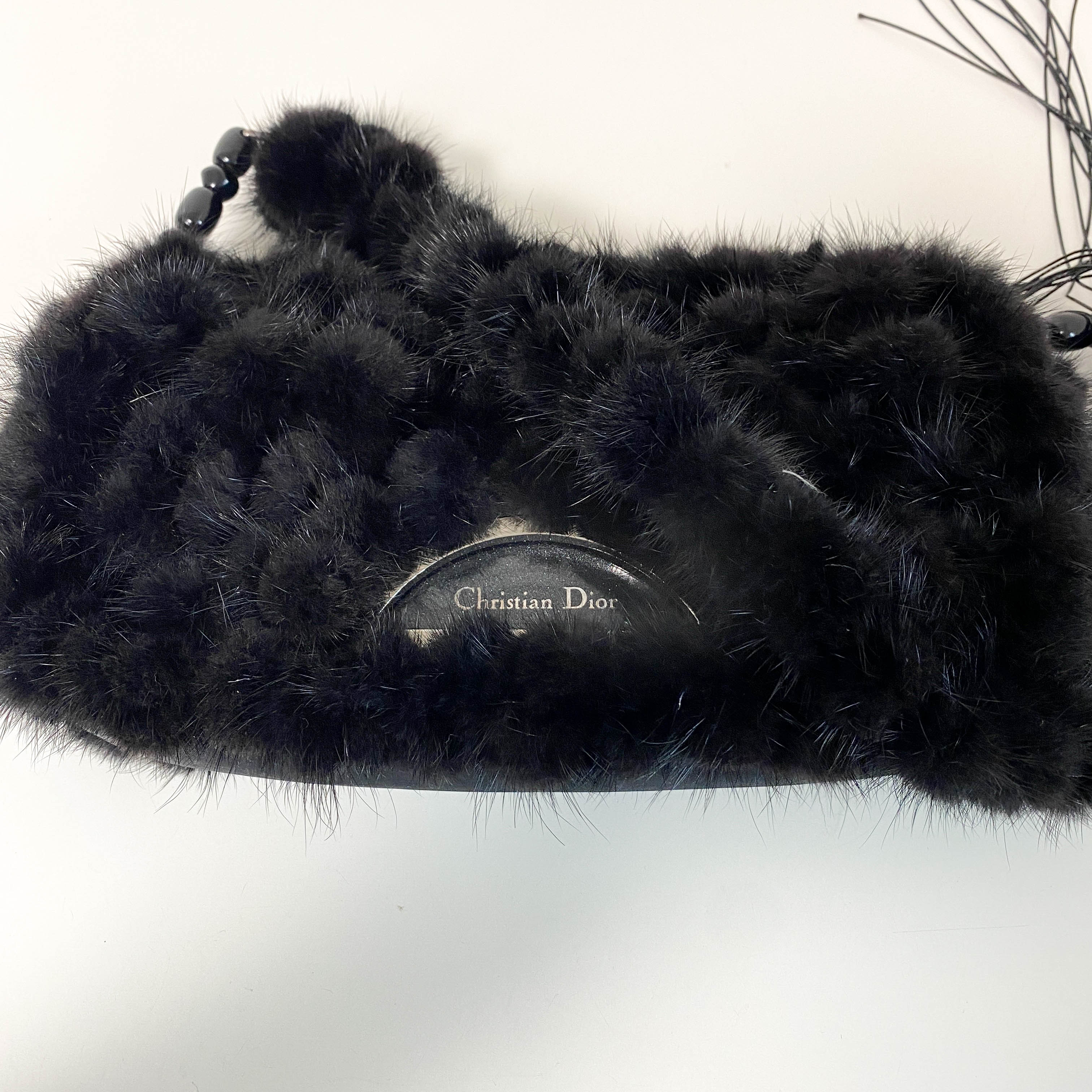 Malice Black Fur Shoulder Bag