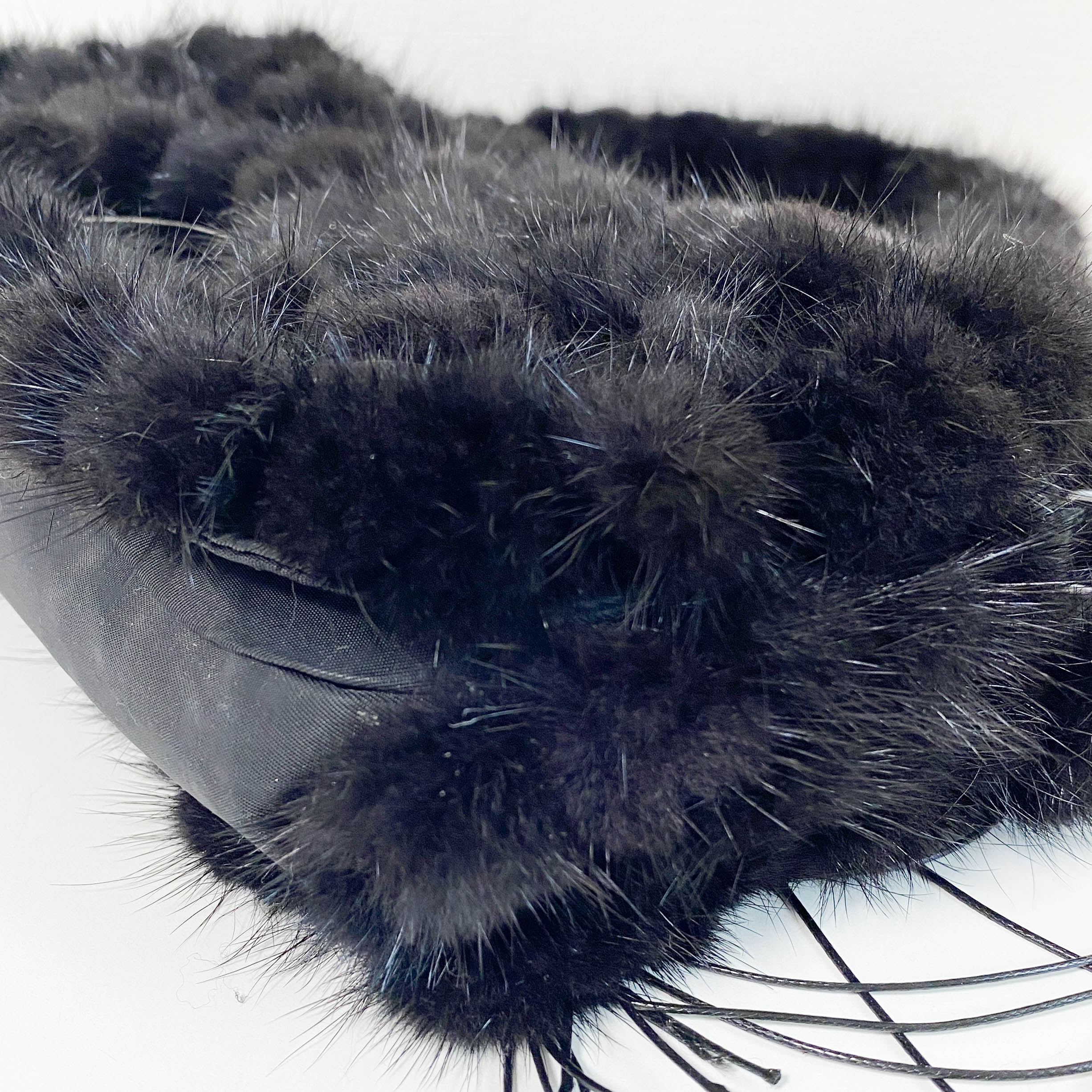 Malice Black Fur Shoulder Bag