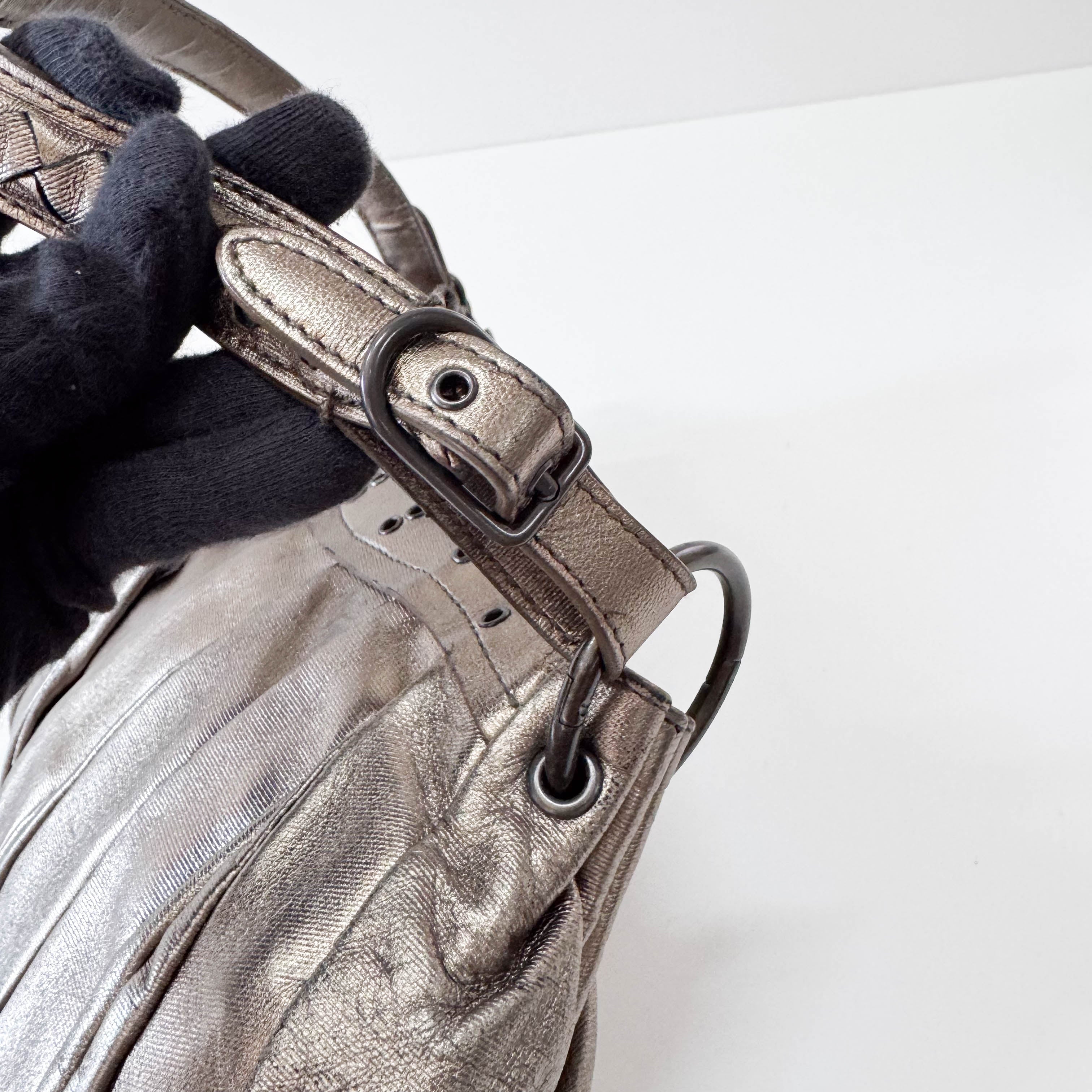 Archive Metallic Gold Leather Shoulder Bag