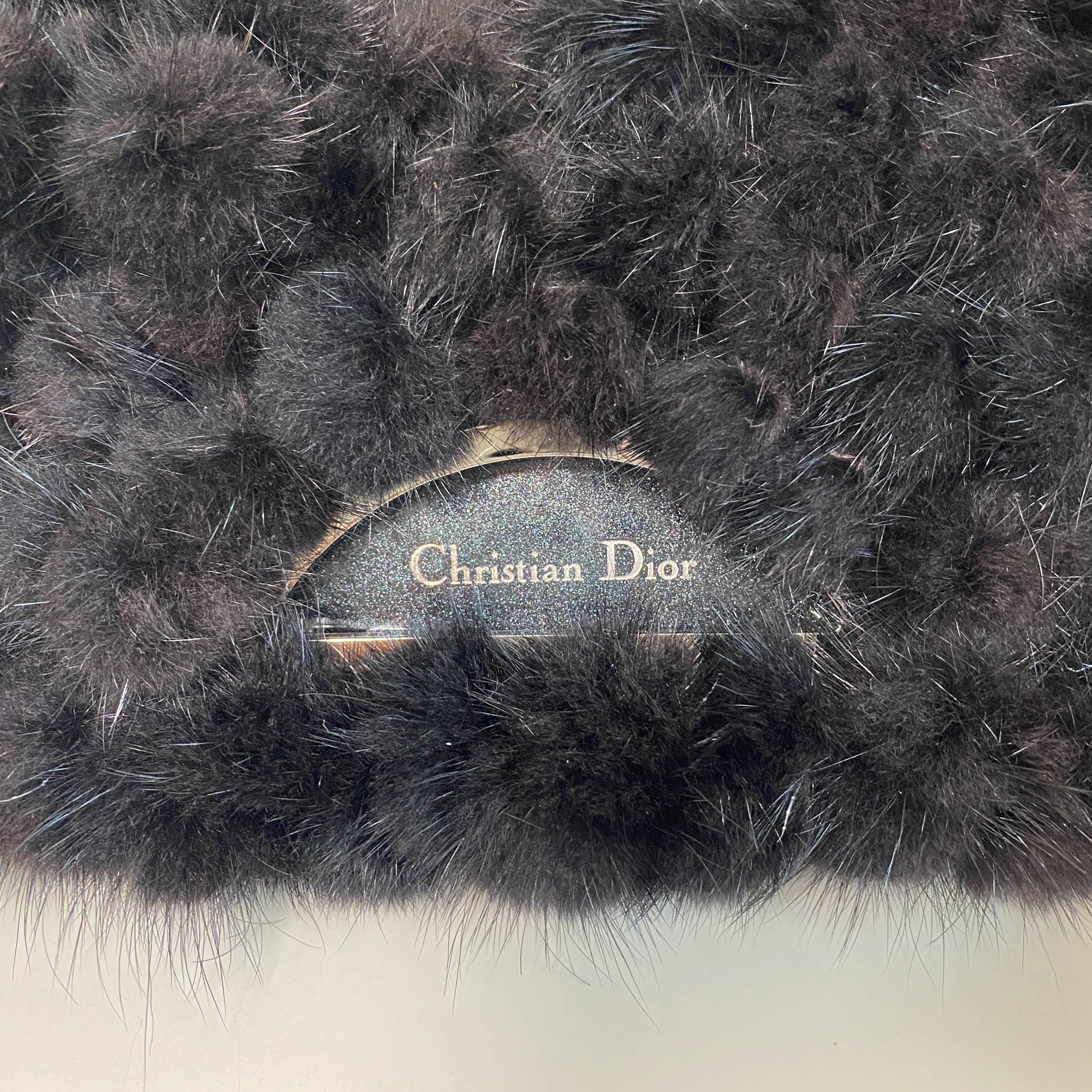 Malice Black Fur Shoulder Bag