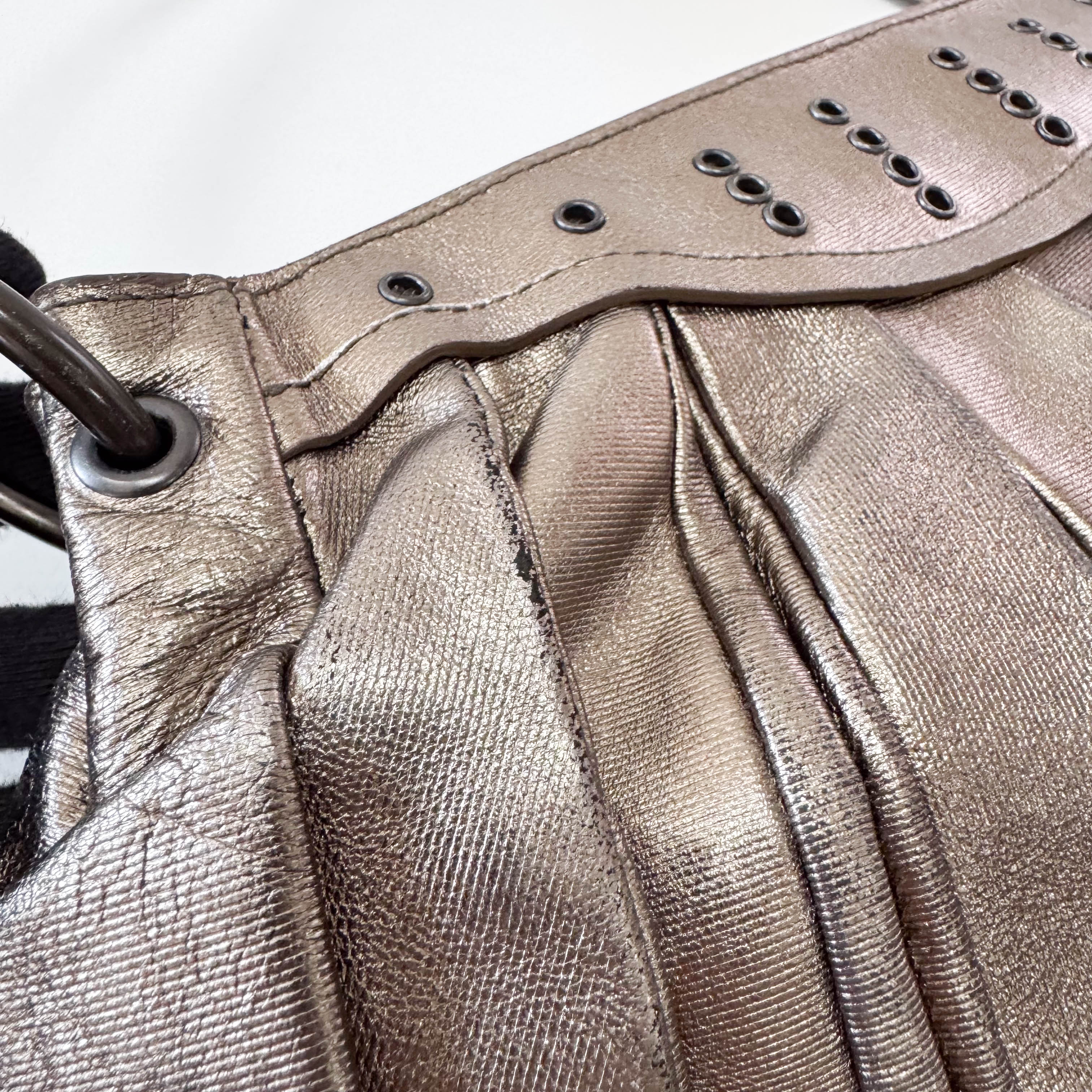 Archive Metallic Gold Leather Shoulder Bag