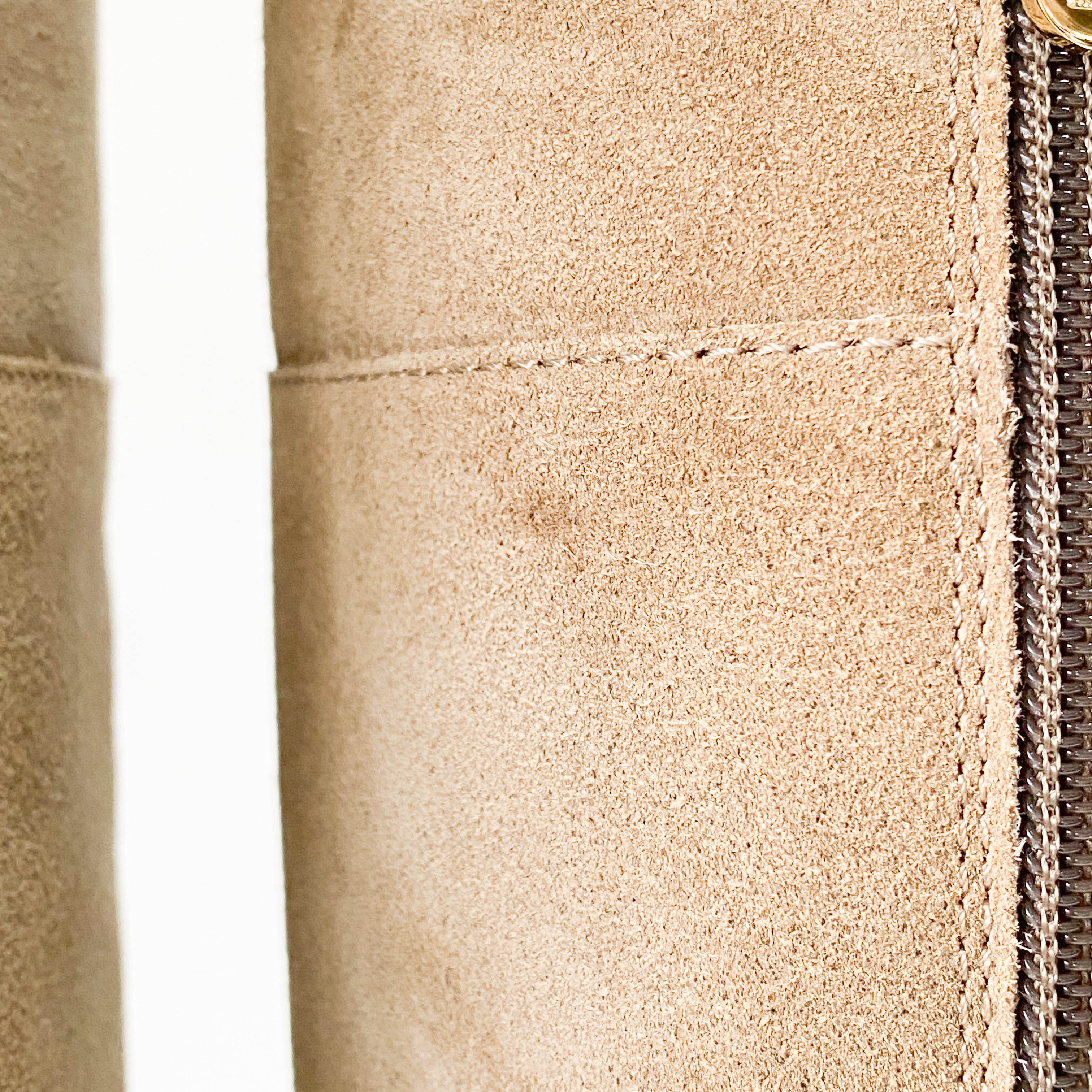 Size 39 Beige Suede Tall Boots