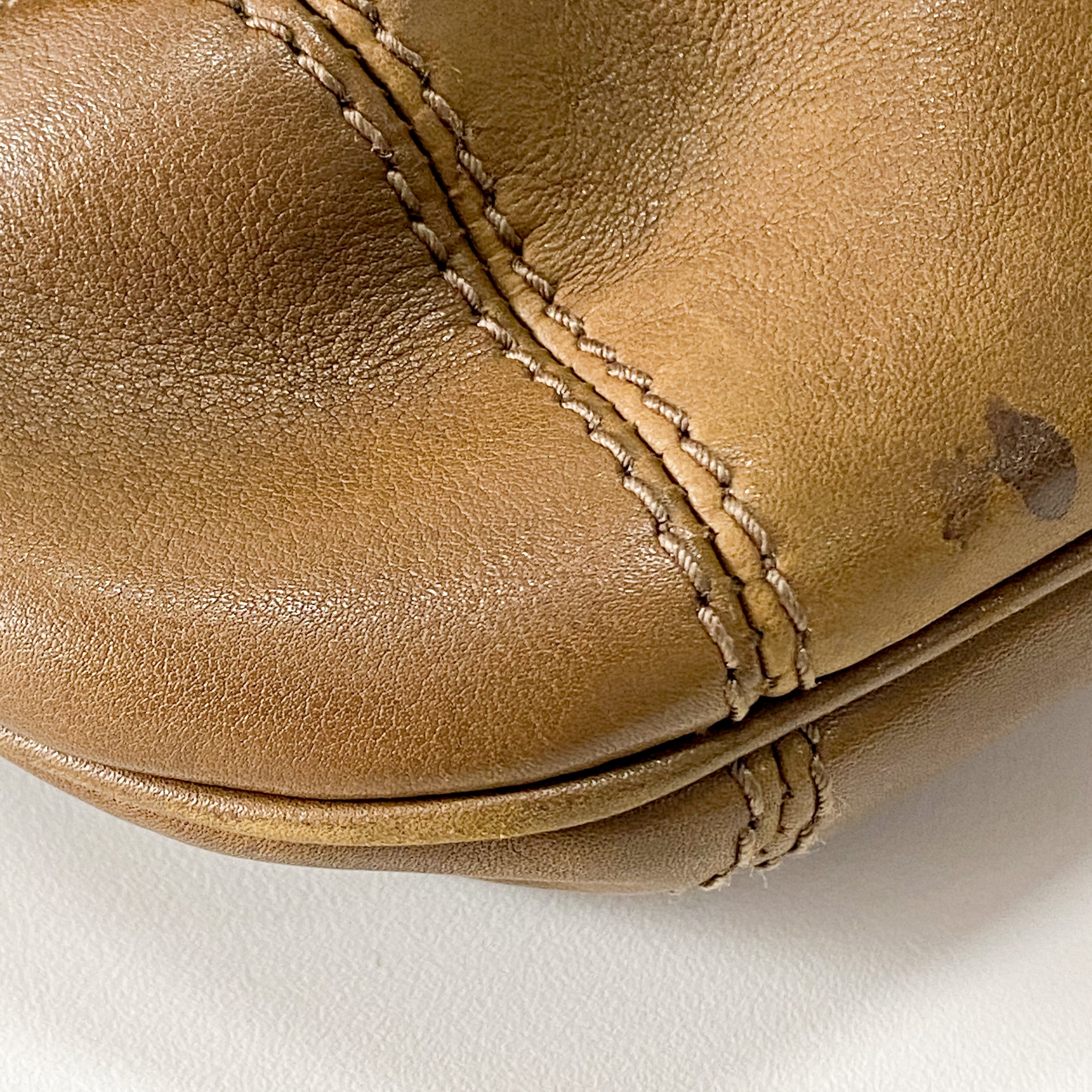 Bamboo and Chain Shoulder Bag with Fur Details